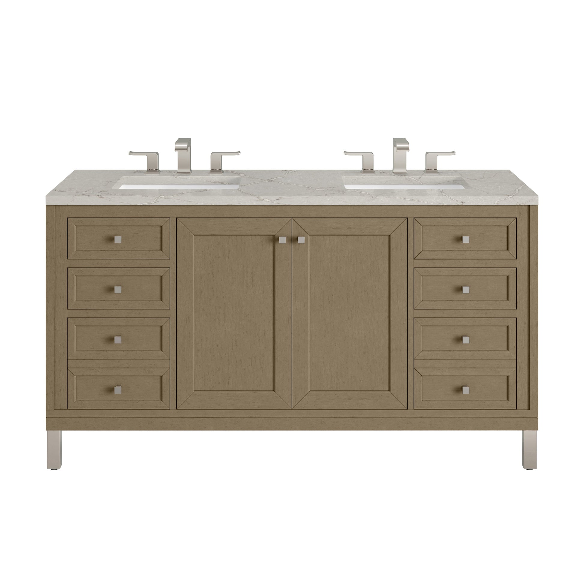 Walnut Whisper / Victorian Silver - 3 Faucet Holes