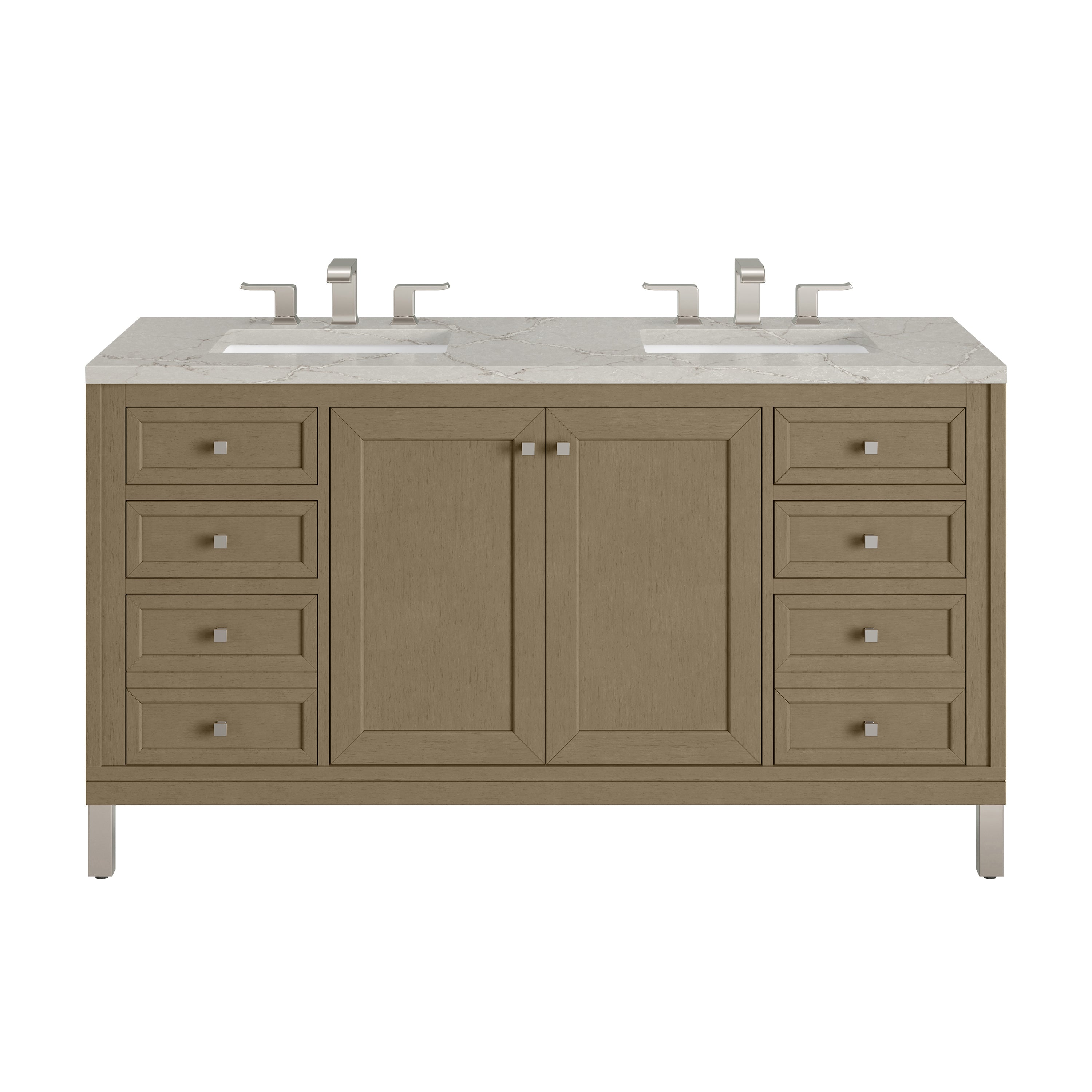 Walnut Whisper / Victorian Silver - 3 Faucet Holes