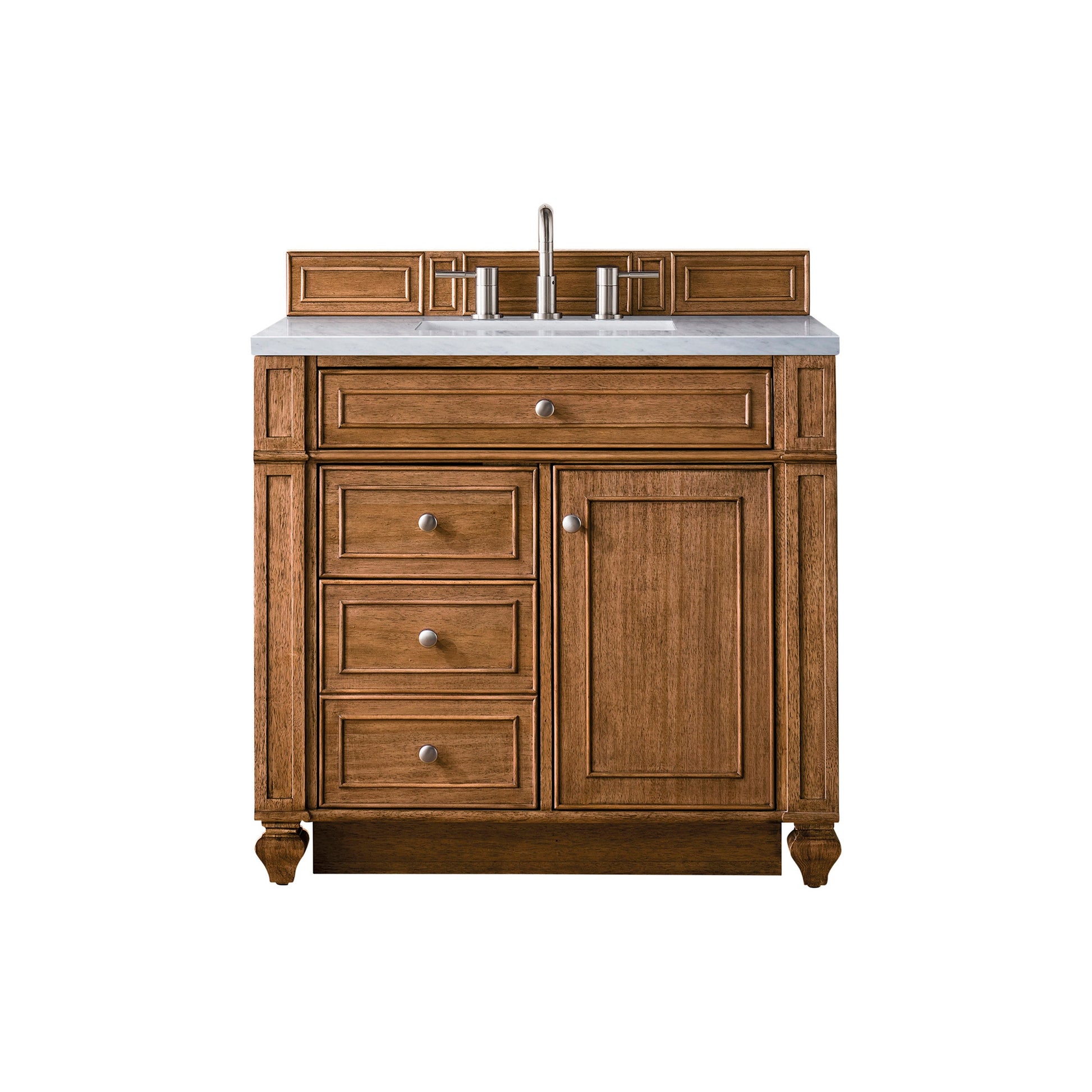 Saddle Brown / Carrara White - 3 Faucet Holes