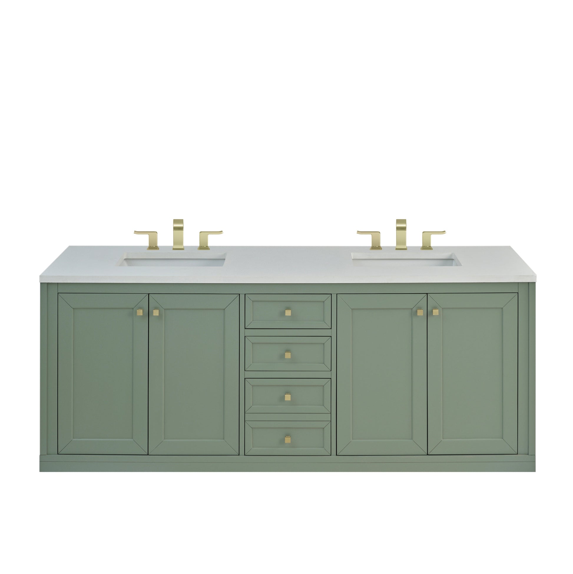 Smokey Celadon / White Zeus - 3 Faucet Holes