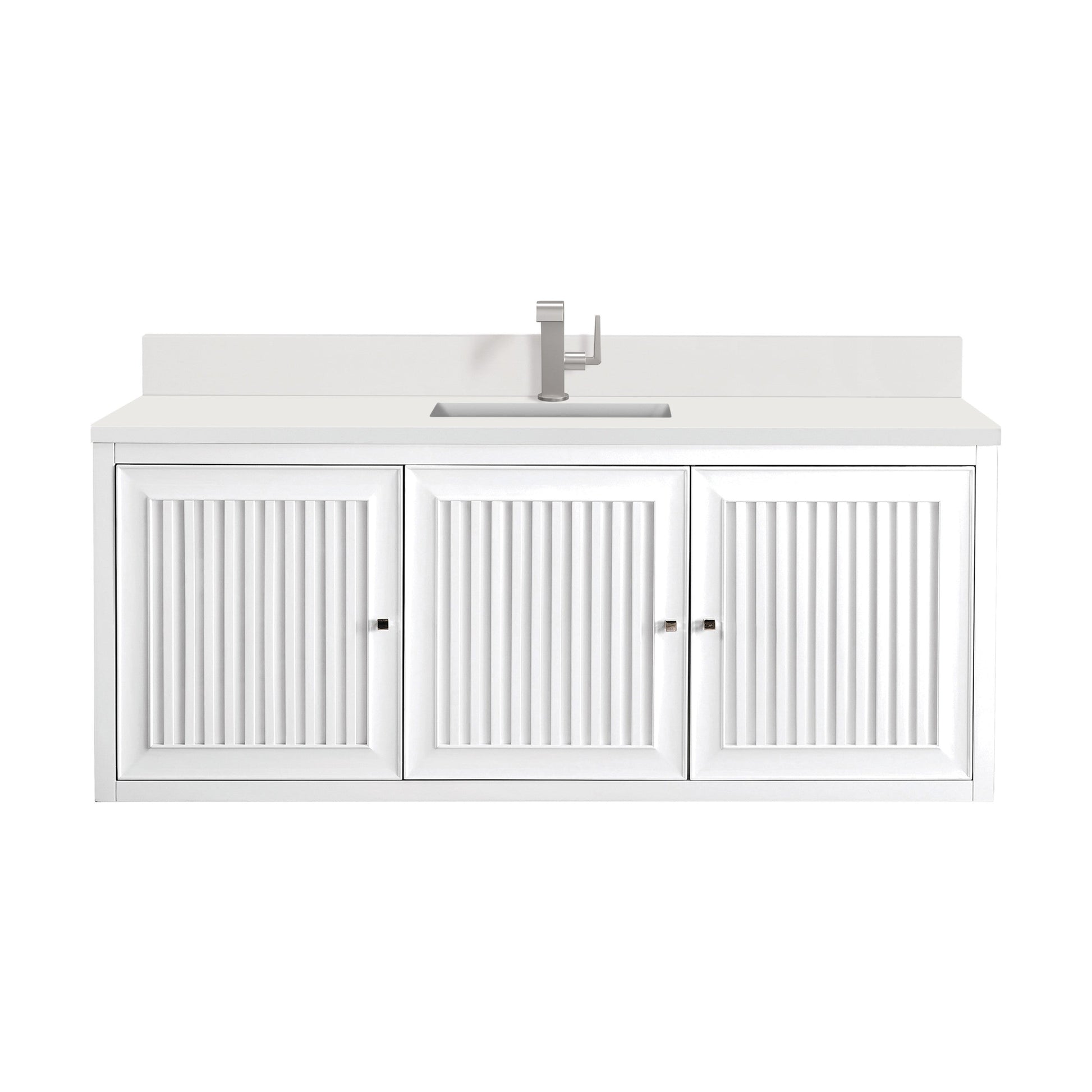 Glossy White / White Zeus - 1 Faucet Hole