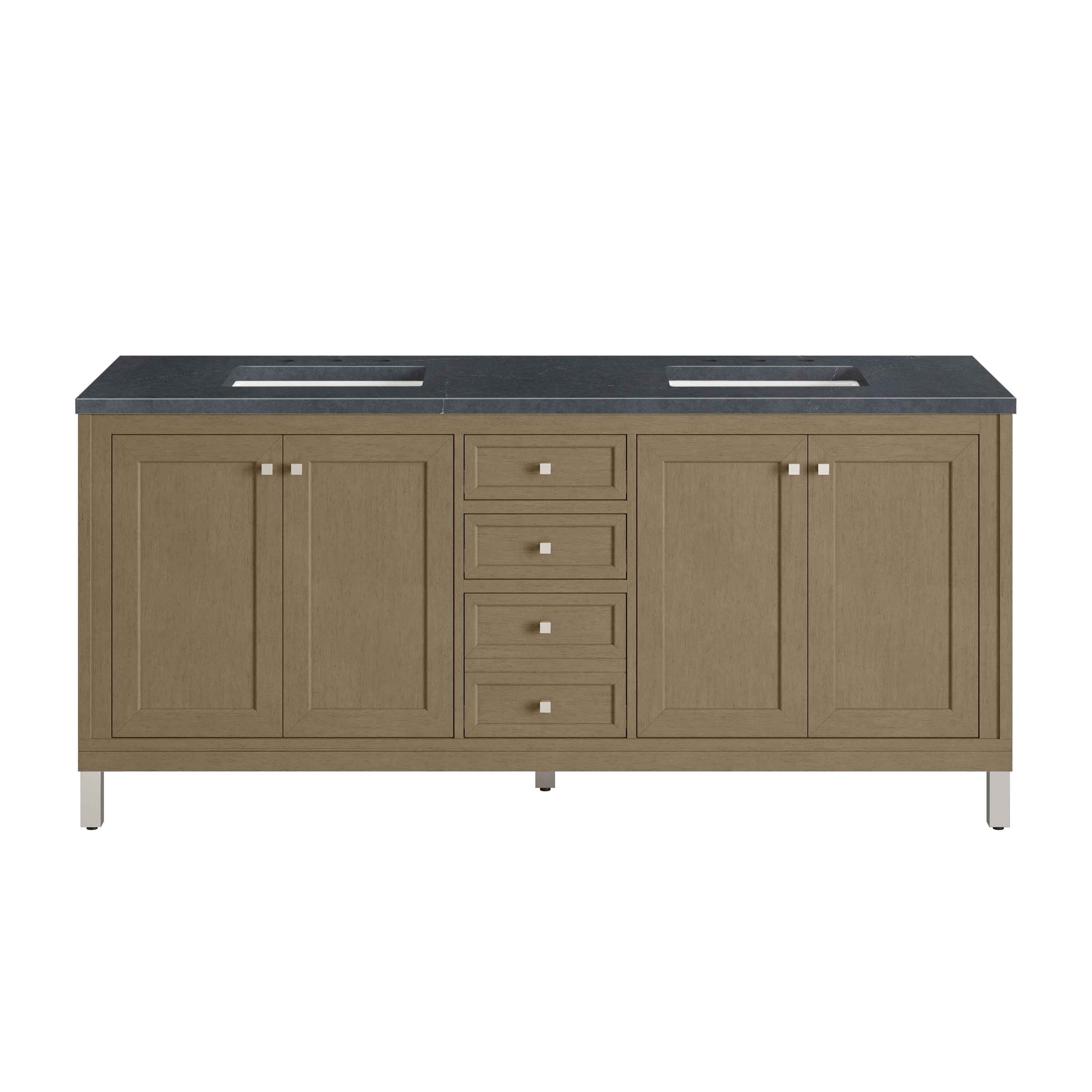 Walnut Whisper / Charcoal Soapstone - 3 Faucet Holes