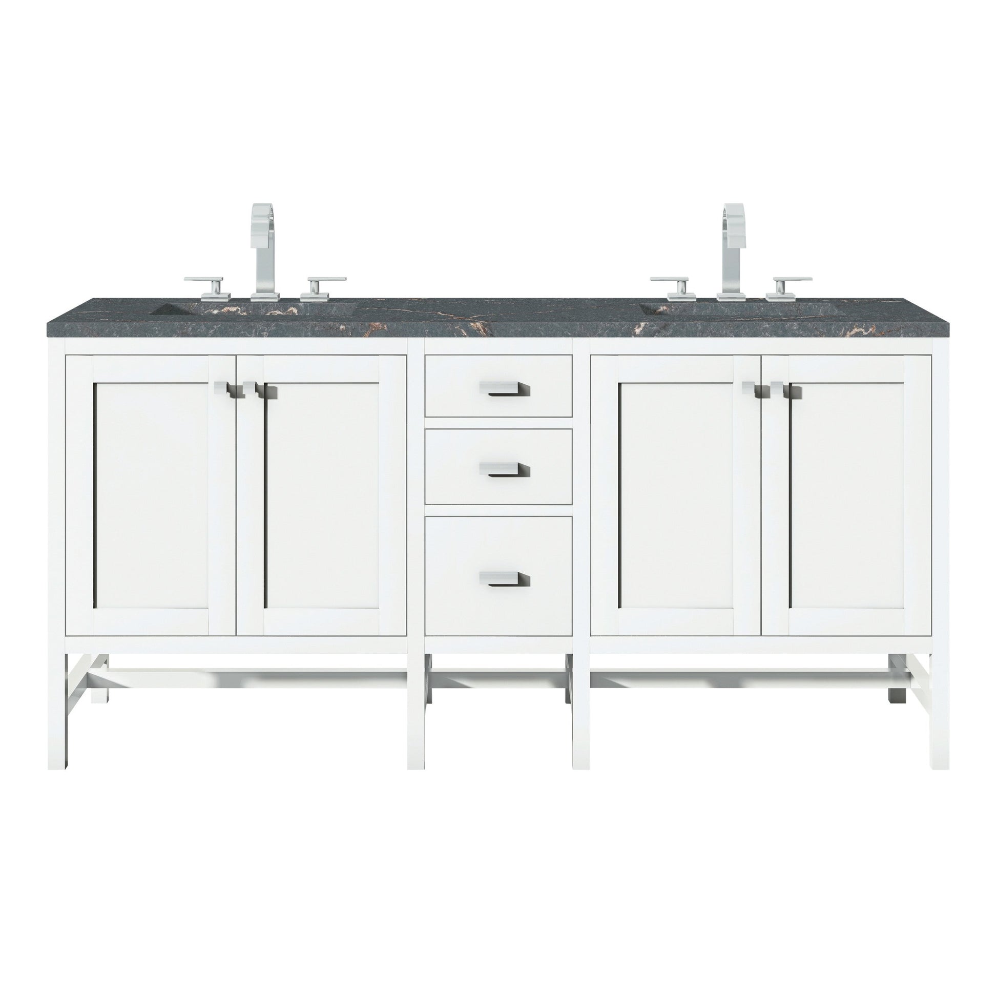 Glossy White / Parisien Bleu - 3 Faucet Holes