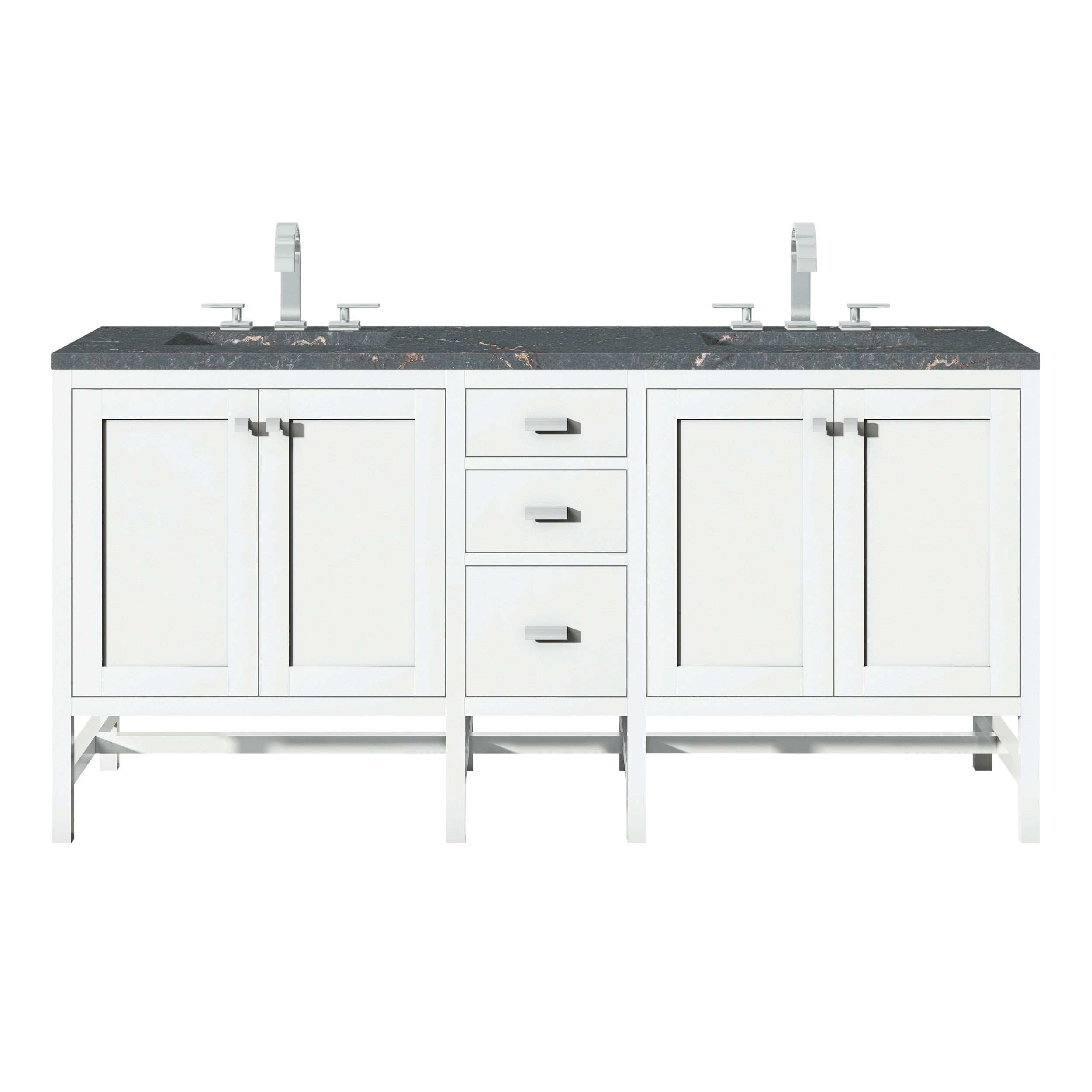 Glossy White / Parisien Bleu - 3 Faucet Holes