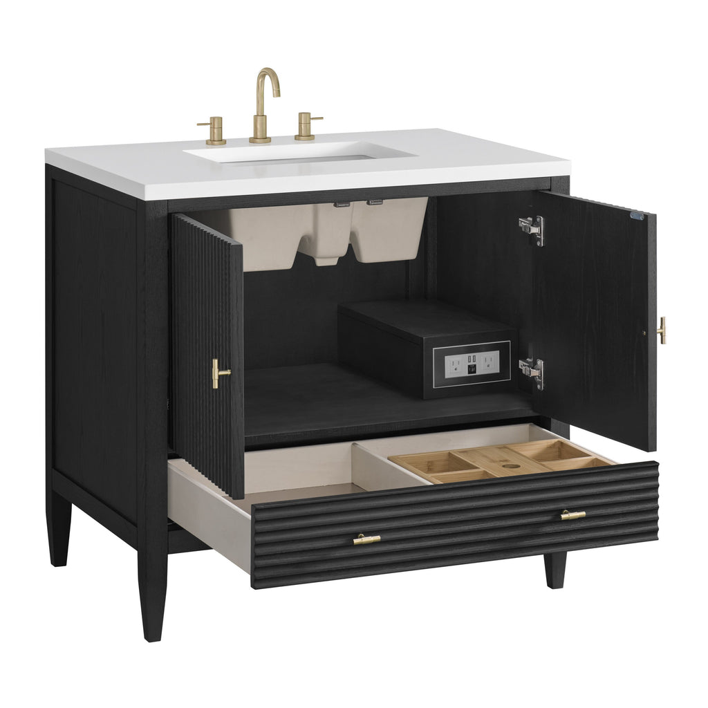 Carbon Oak / No Countertop