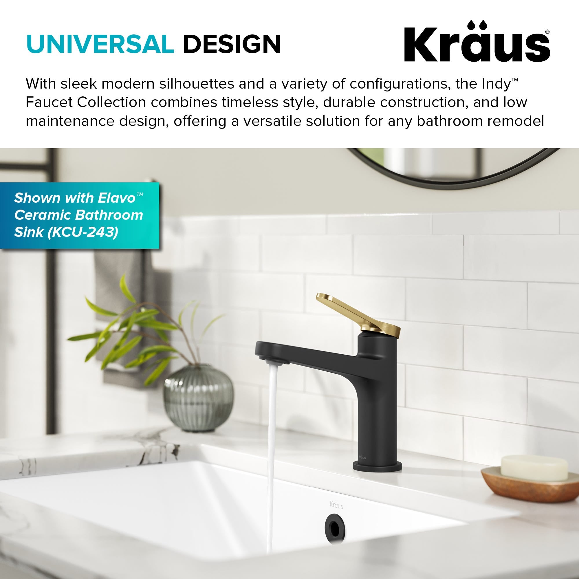 Spot Free Brushed Brass / Matte Black