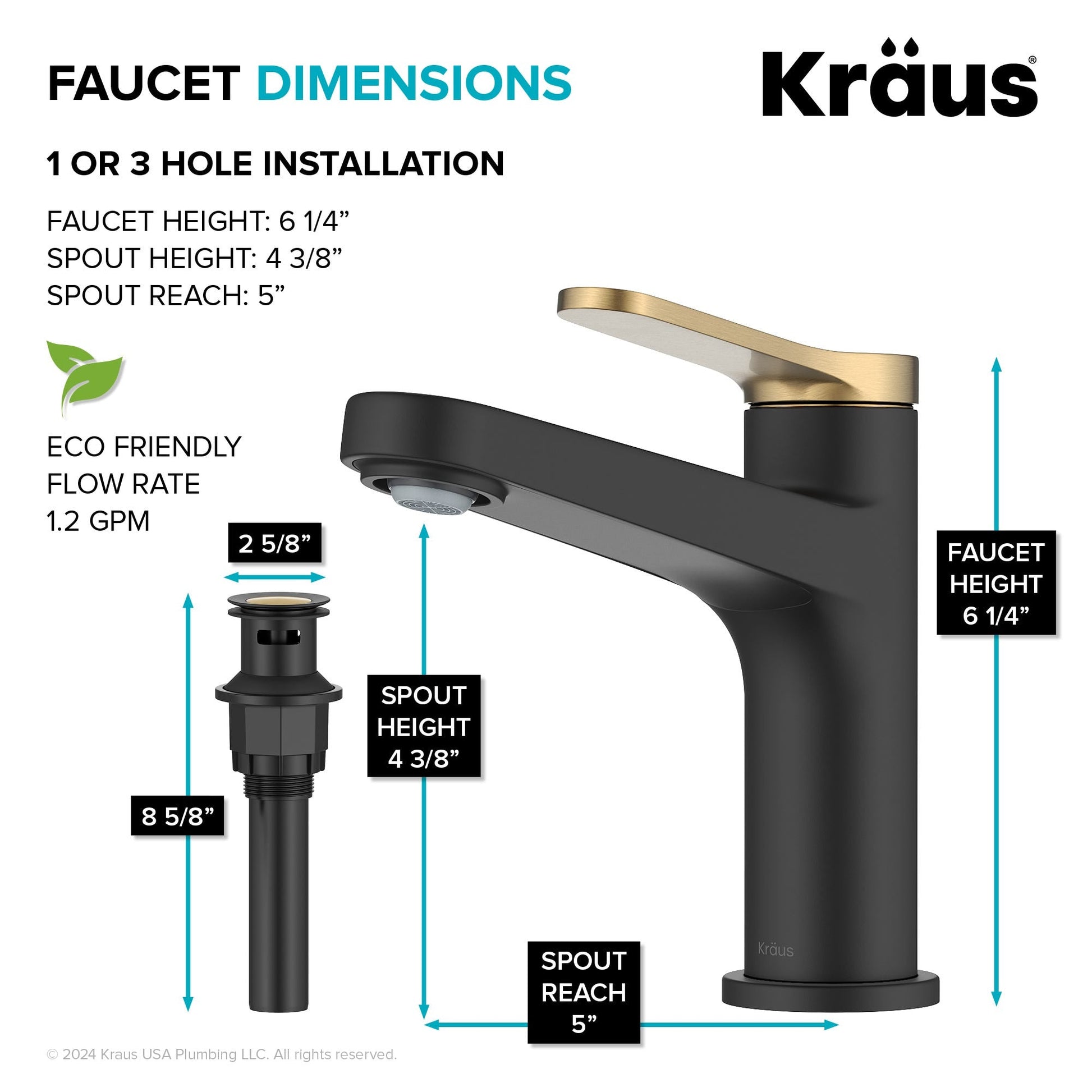 Spot Free Brushed Brass / Matte Black