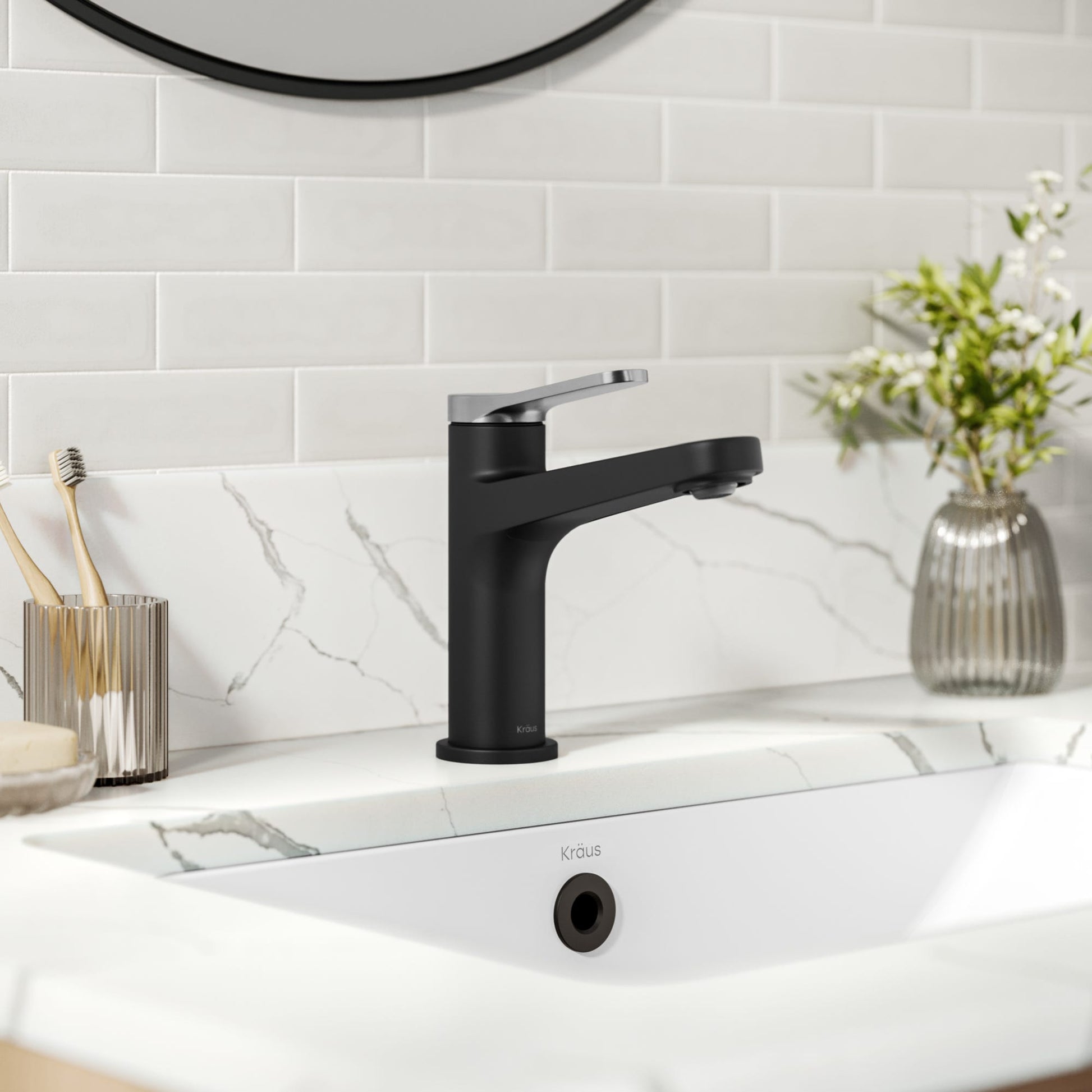 Spot Free Brushed Nickel / Matte Black
