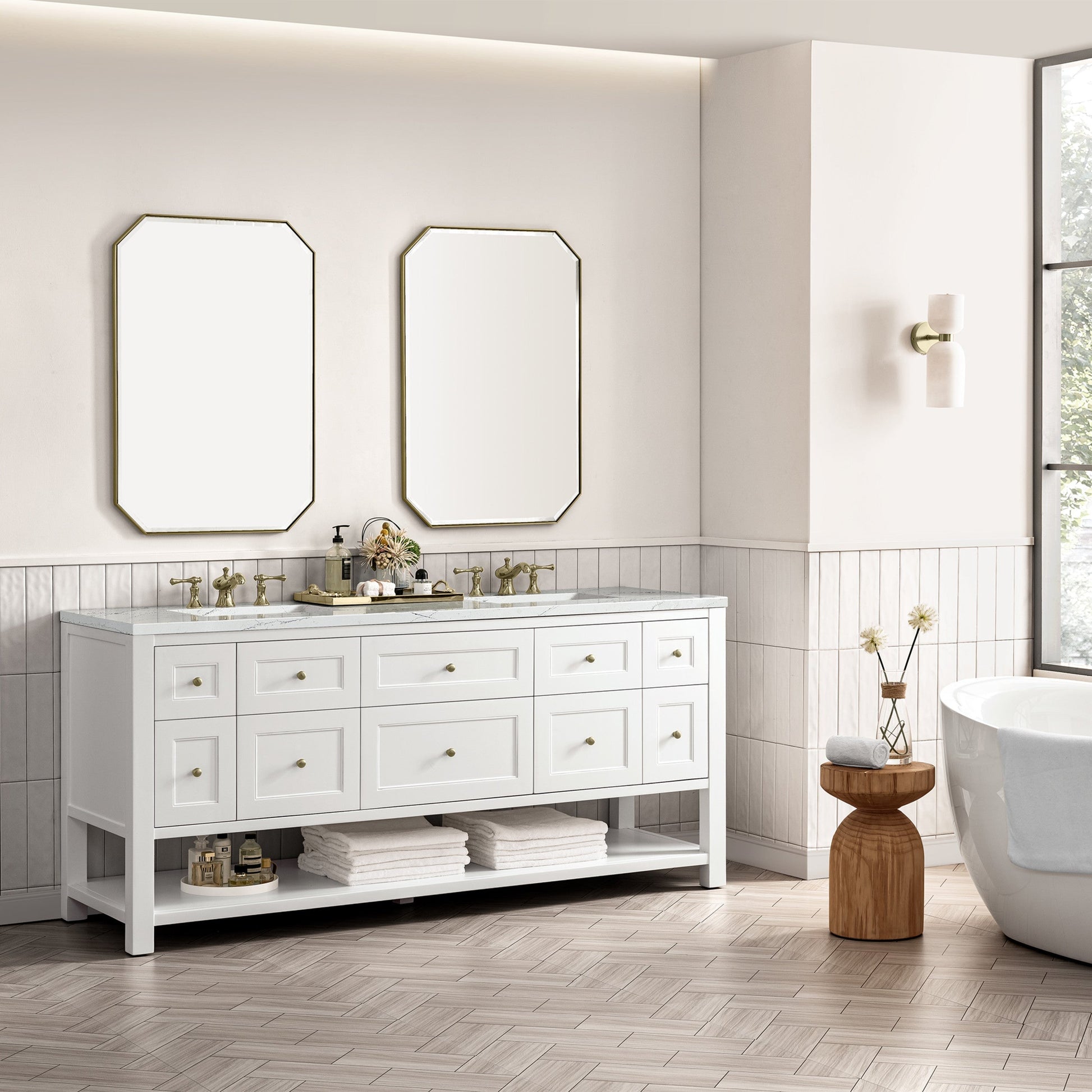 Bright White / Ethereal Noctis - 3 Faucet Holes