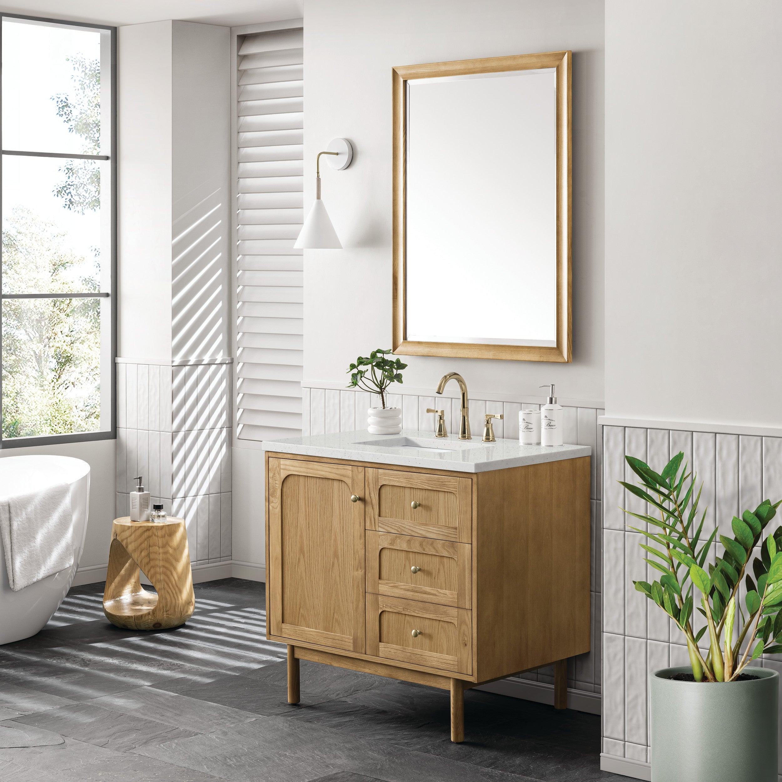 Light Natural Oak / Lime Delight - 3 Faucet Holes