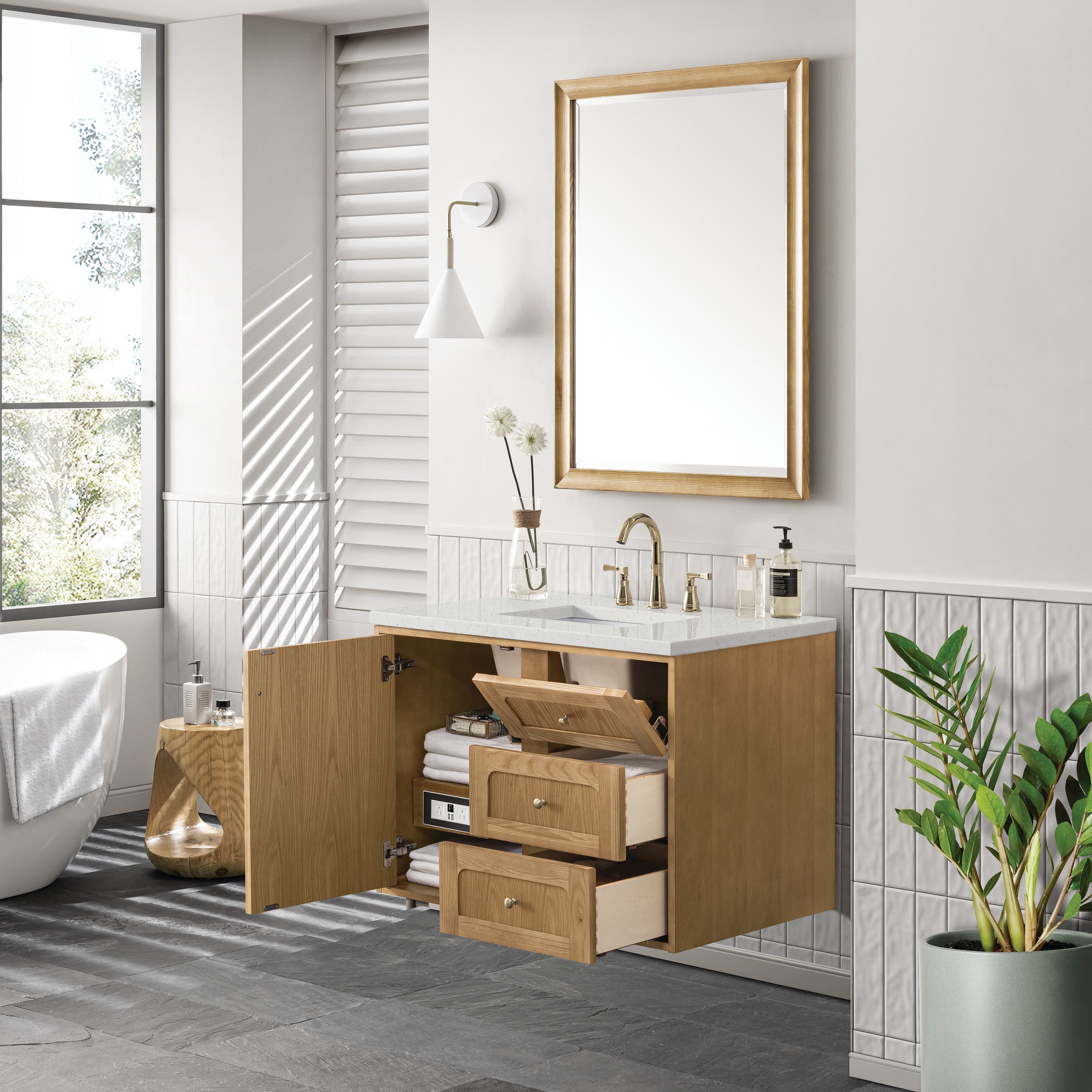 Light Natural Oak / Lime Delight - 3 Faucet Holes