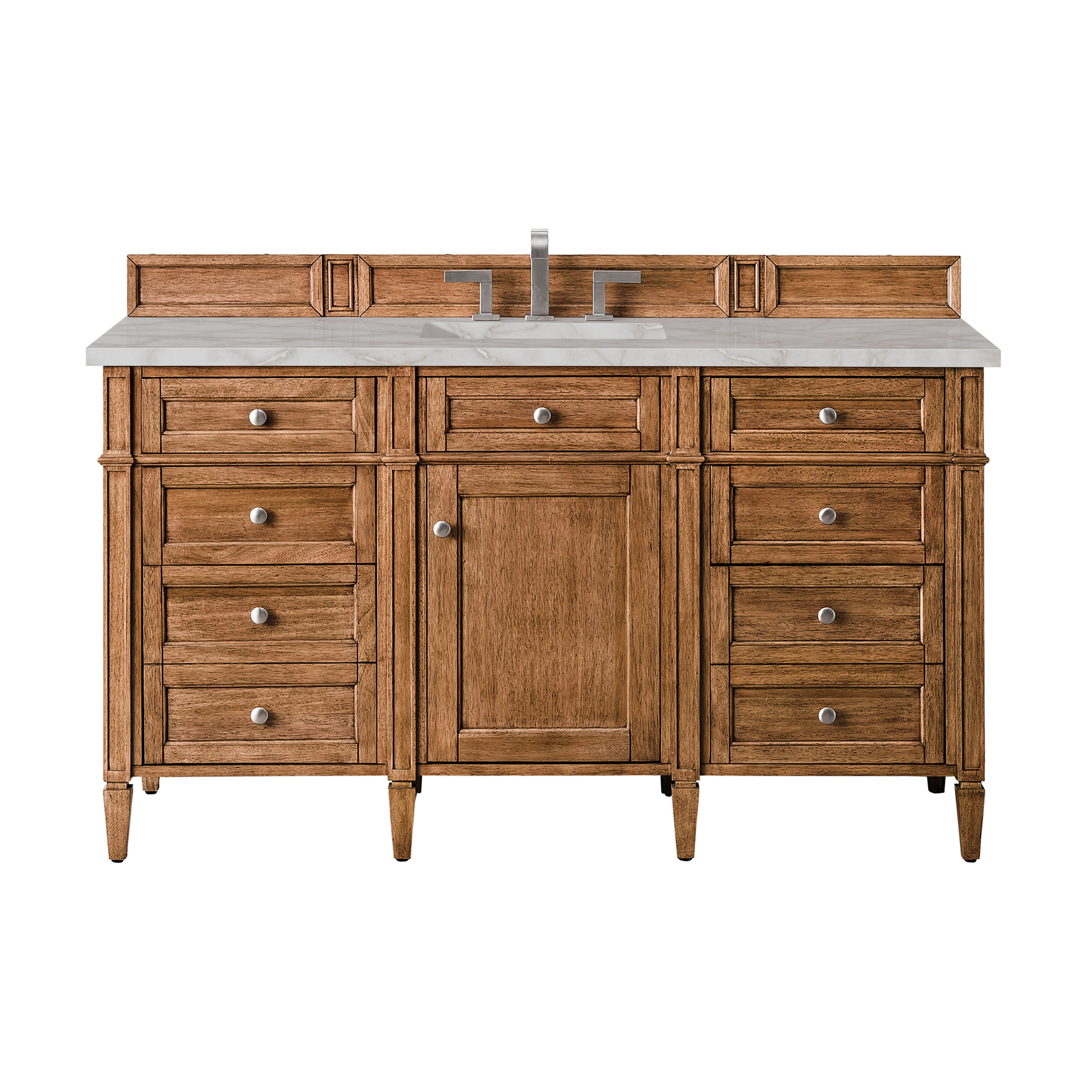 Saddle Brown / Victorian Silver - 3 Faucet Holes