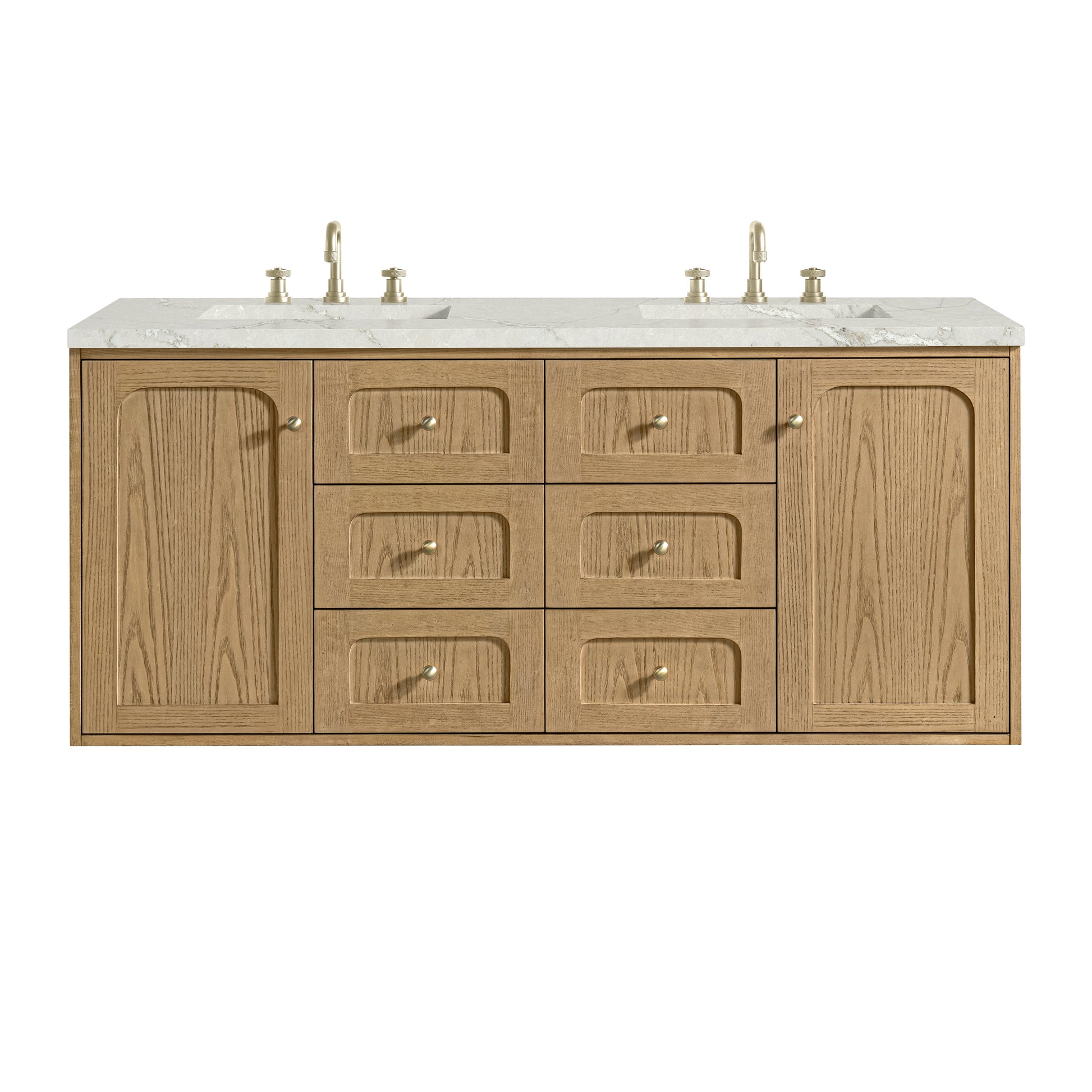 Light Natural Oak / Victorian Silver - 3 Faucet Holes