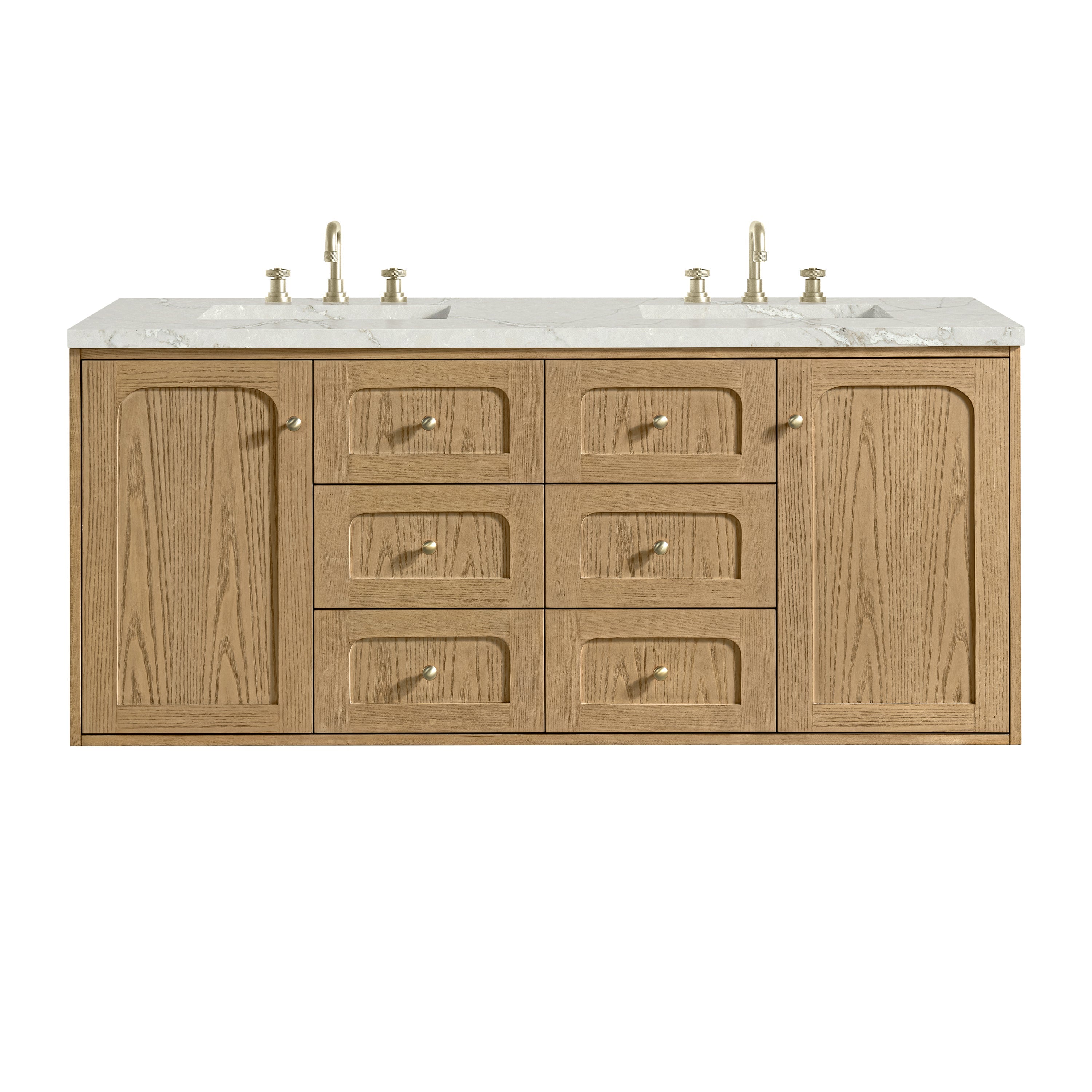 Light Natural Oak / Victorian Silver - 3 Faucet Holes