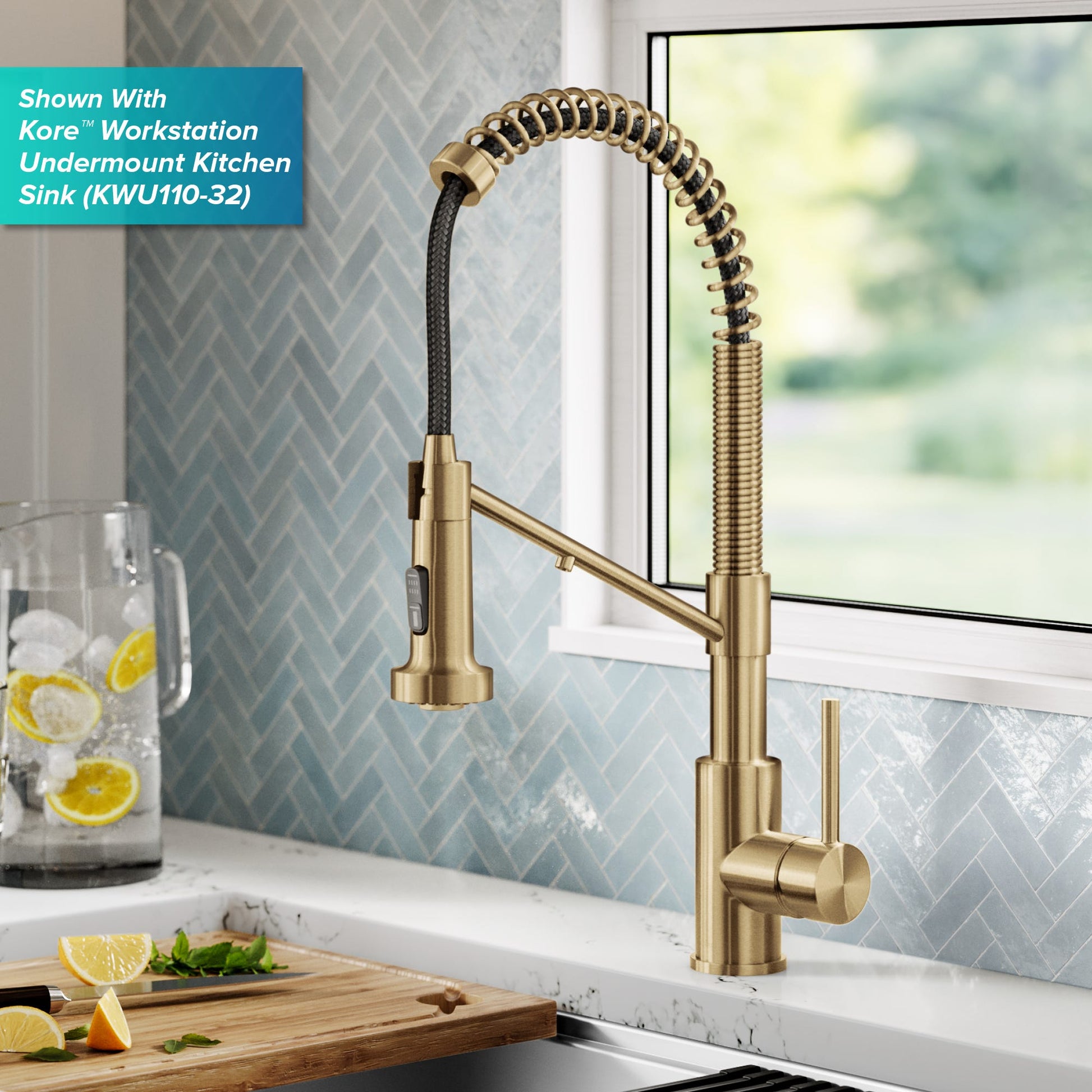 Brushed Brass / 2-in-1 Filter