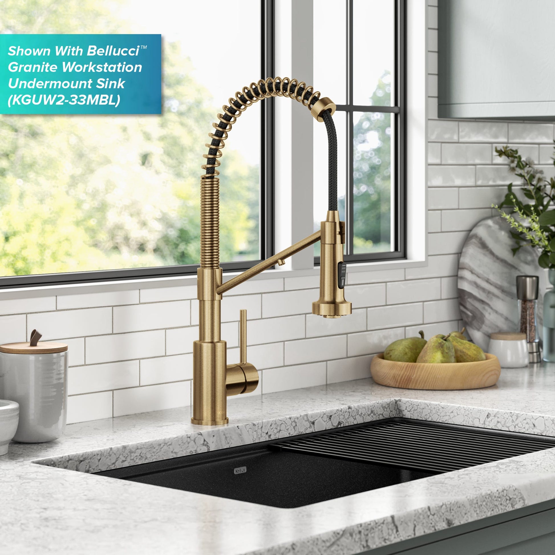 Brushed Brass / 2-in-1 Filter