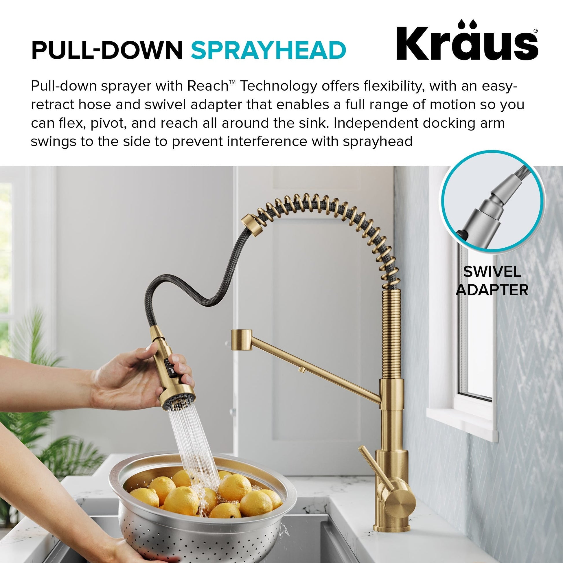 Brushed Brass / 2-in-1 Filter