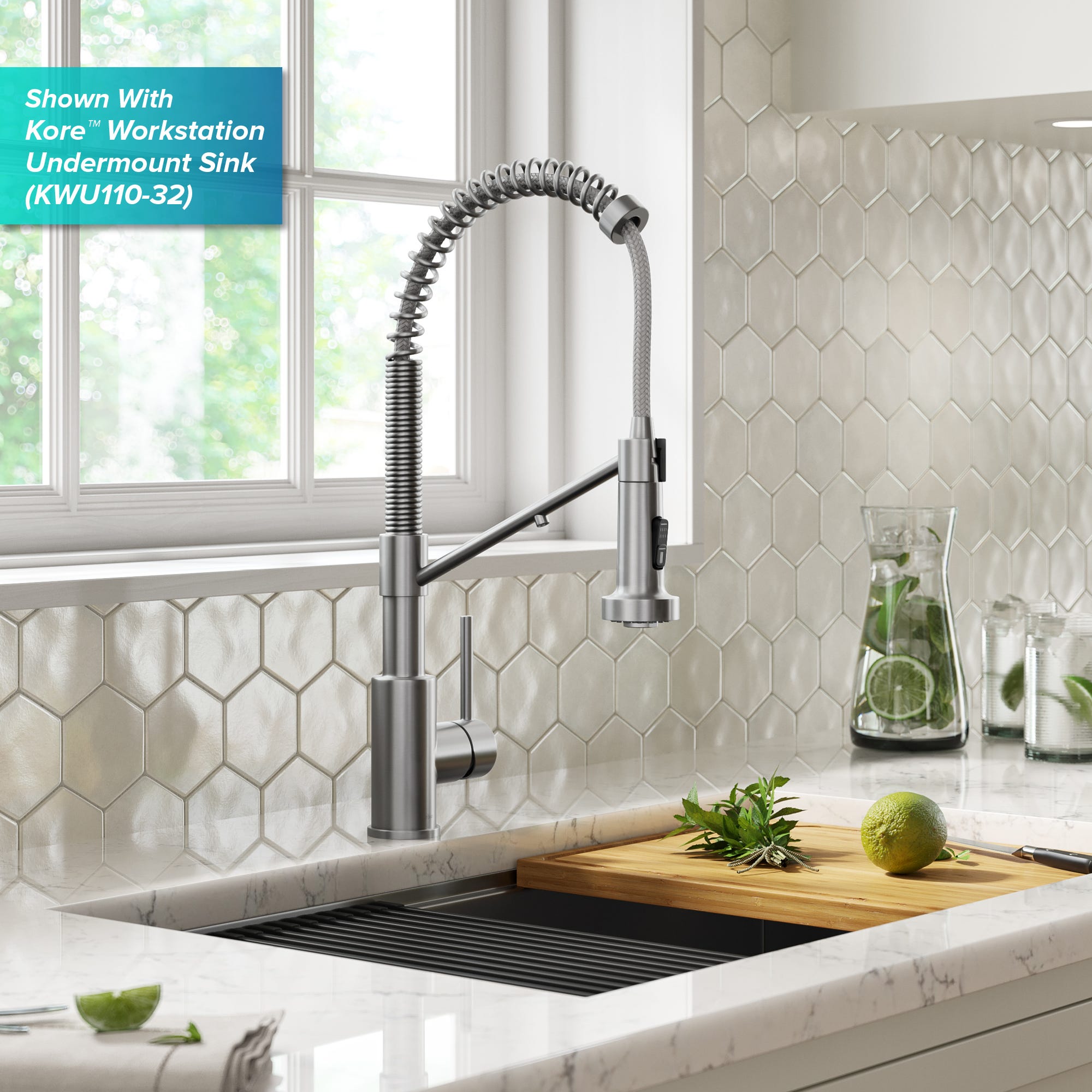 Spot Free Stainless Steel / 2-in-1 Filter