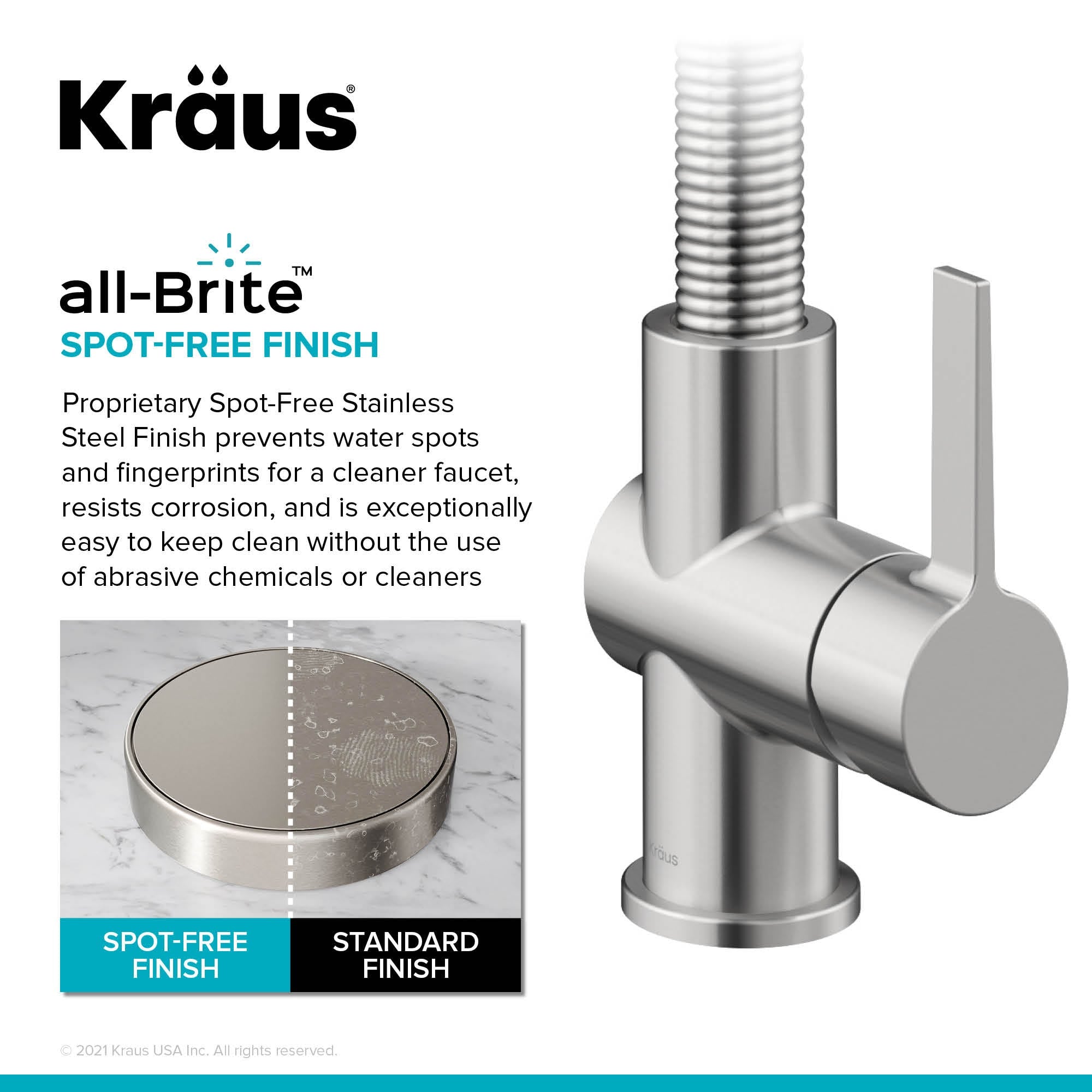 Spot Free Stainless Steel / 2-in-1 Filter