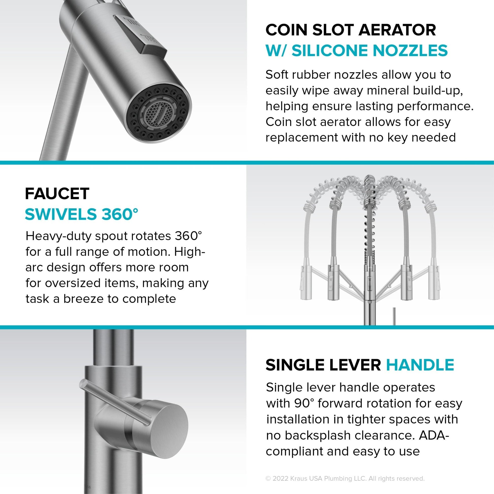 Spot Free Stainless Steel / 2-in-1 Filter / No