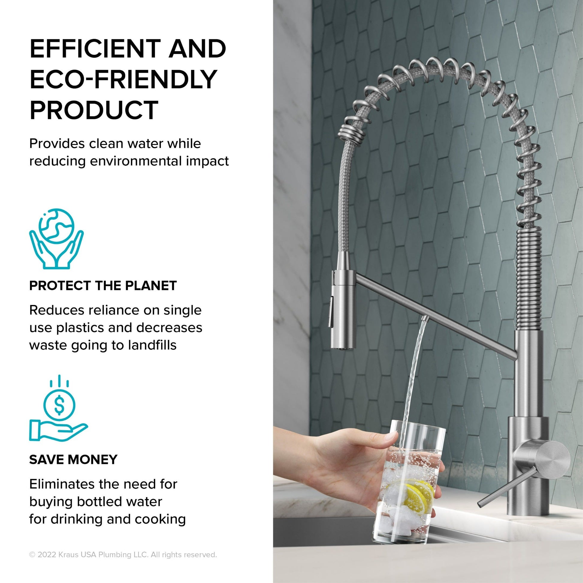 Spot Free Stainless Steel / 2-in-1 Filter / No