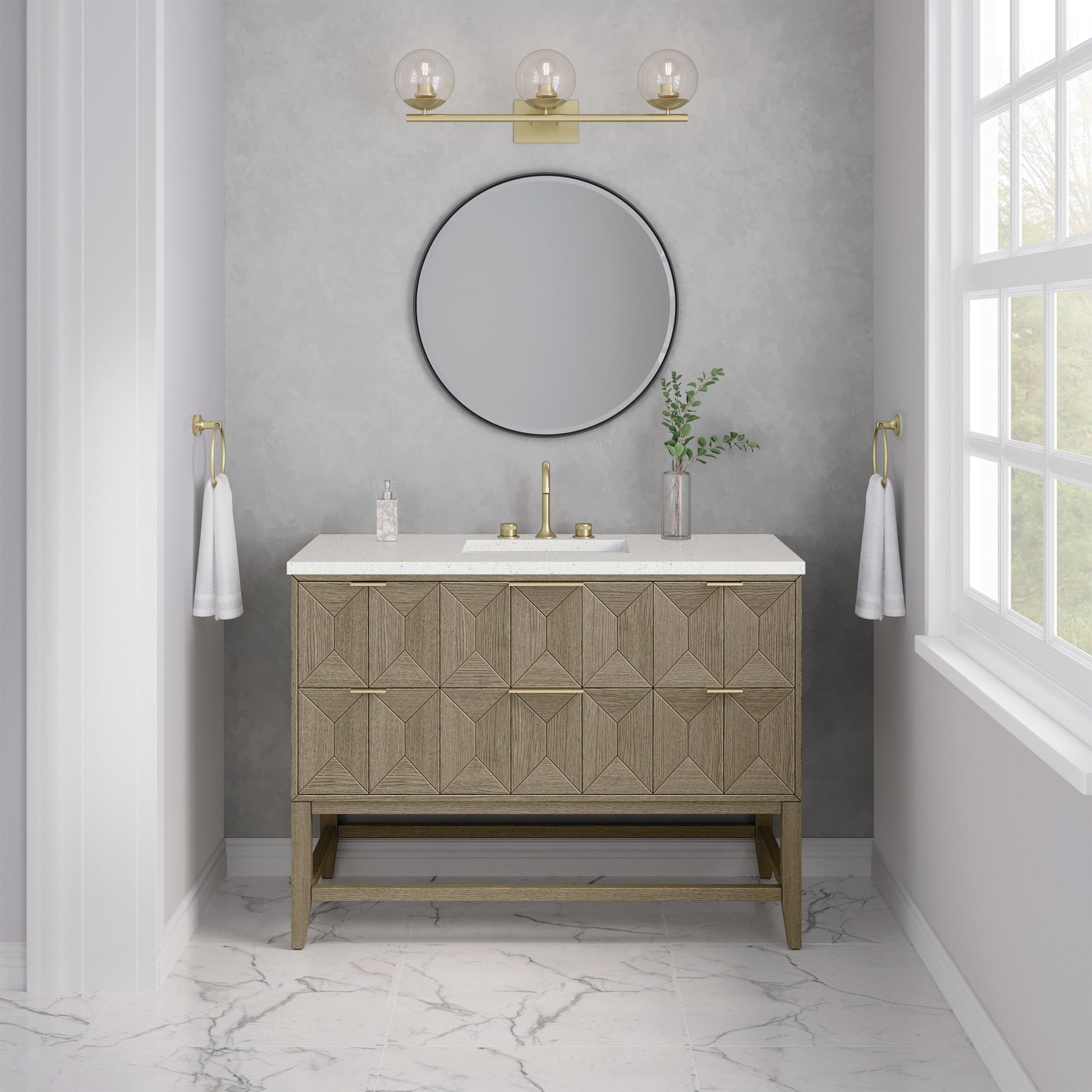 Pebble Oak / Lime Delight - 3 Faucet Holes
