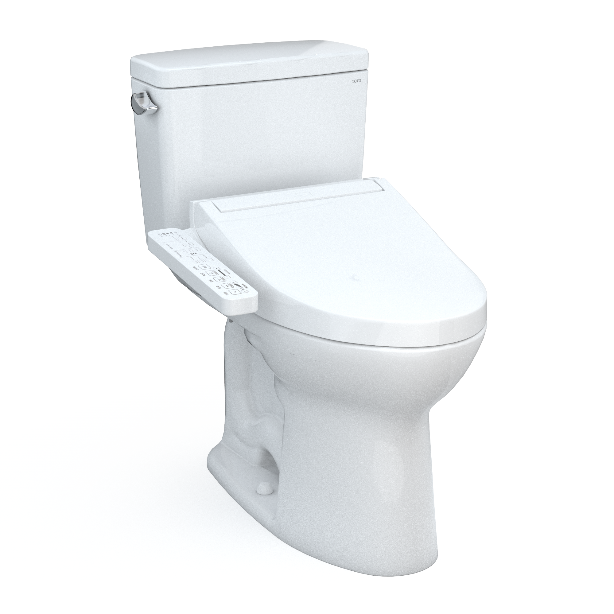 Toto Drake Washlet+ Two Piece Elongated 1.6 GPF Universal Height Tornado Flush Toilet with C2 Bidet Seat
