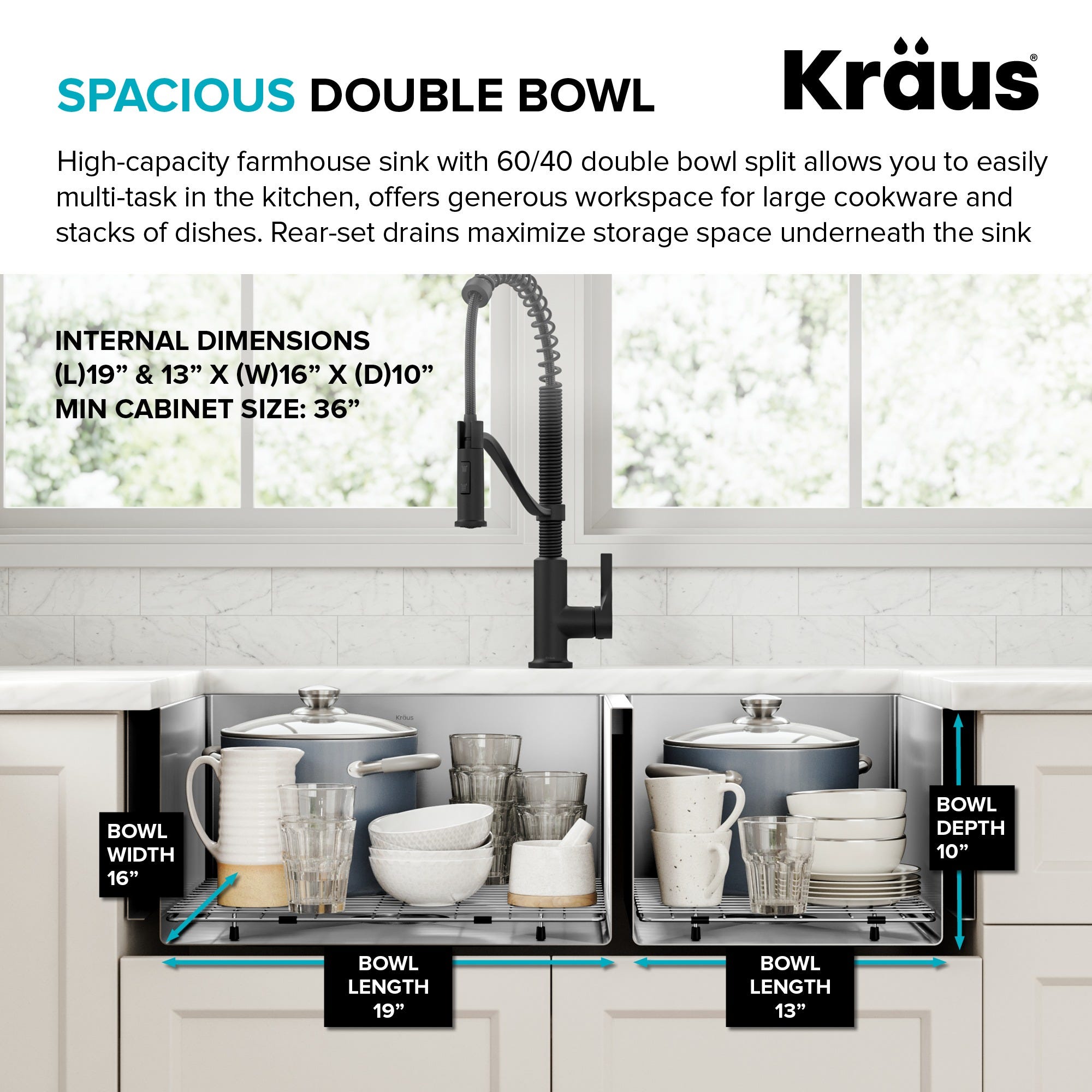 Stainless Steel / Double Bowl 60/40