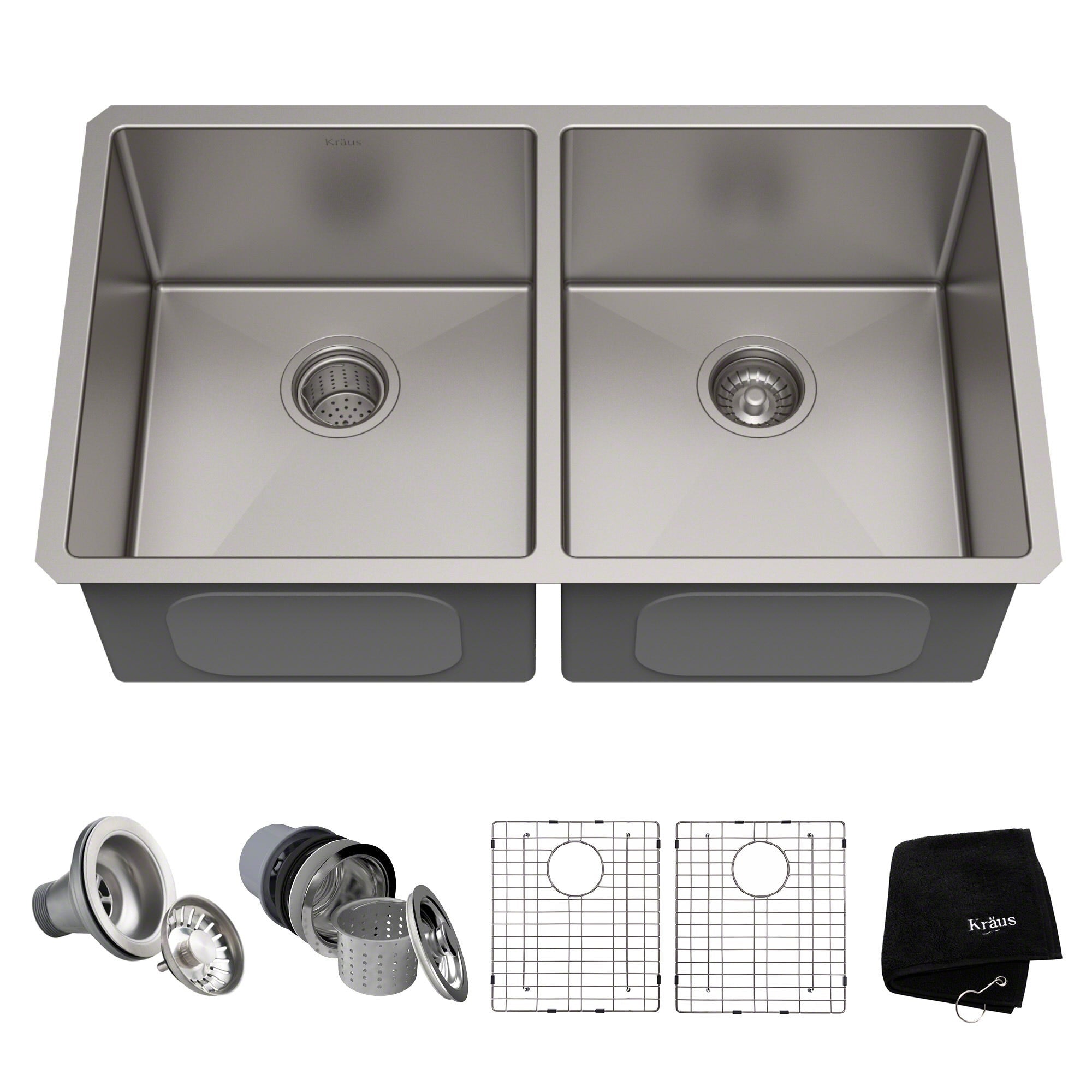 Stainless Steel / Double Bowl