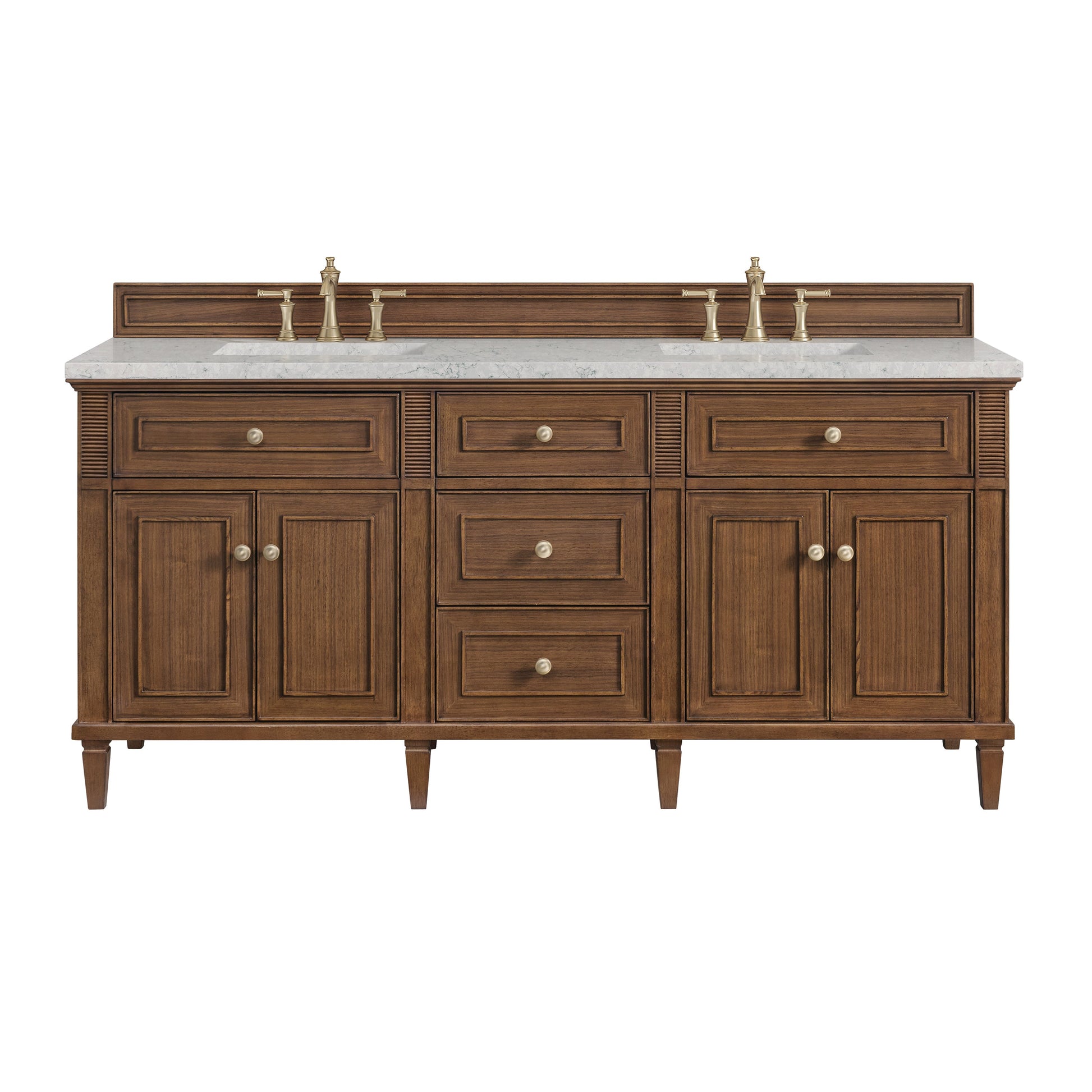 Mid-Century Walnut / Eternal Jasmine Pearl - 3 Faucet Holes