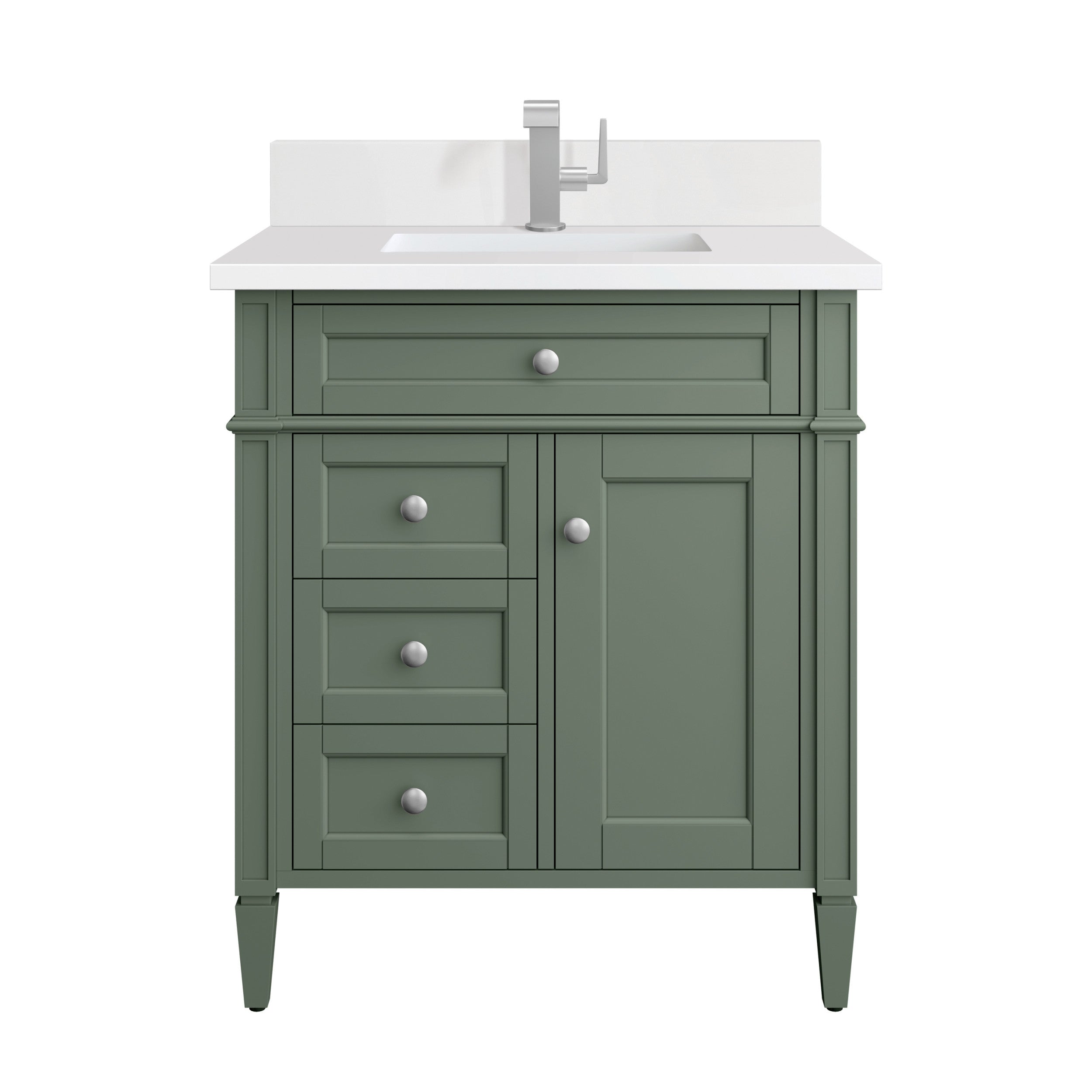 Smokey Celadon / White Zeus - 1 Faucet Hole