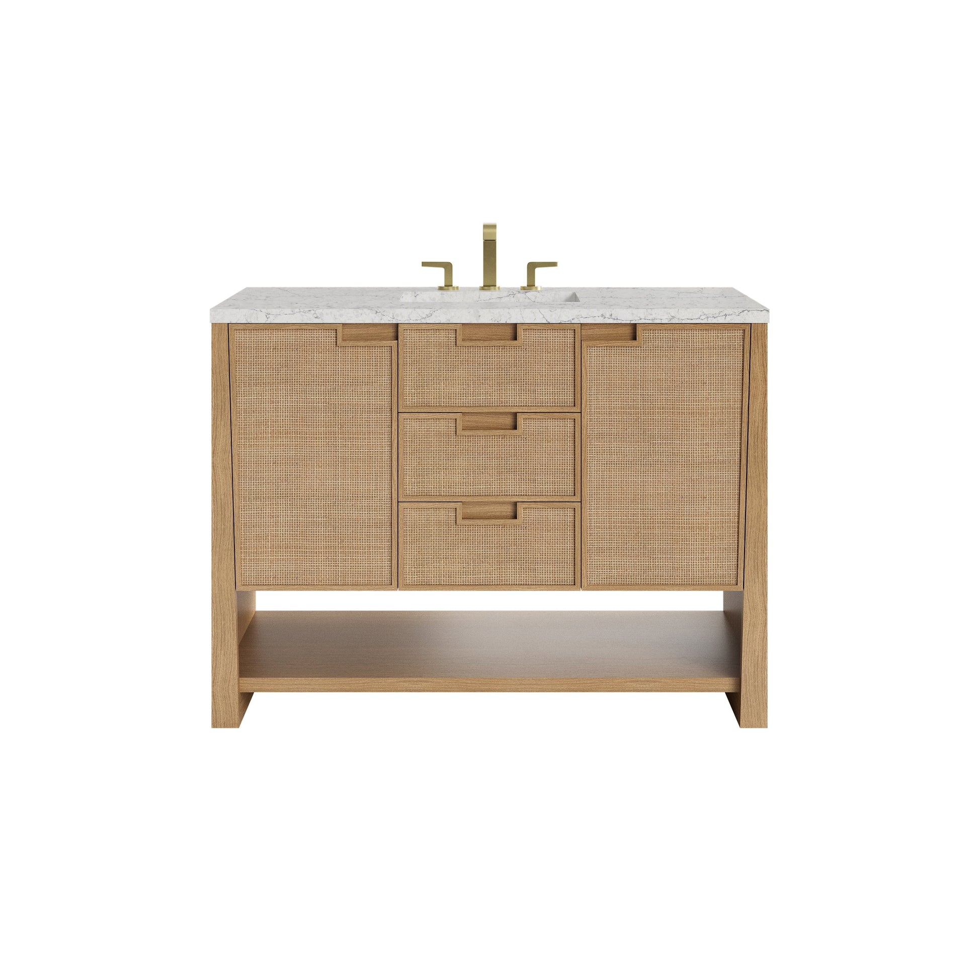 Seaside Oak / Eternal Jasmine Pearl - 3 Faucet Holes