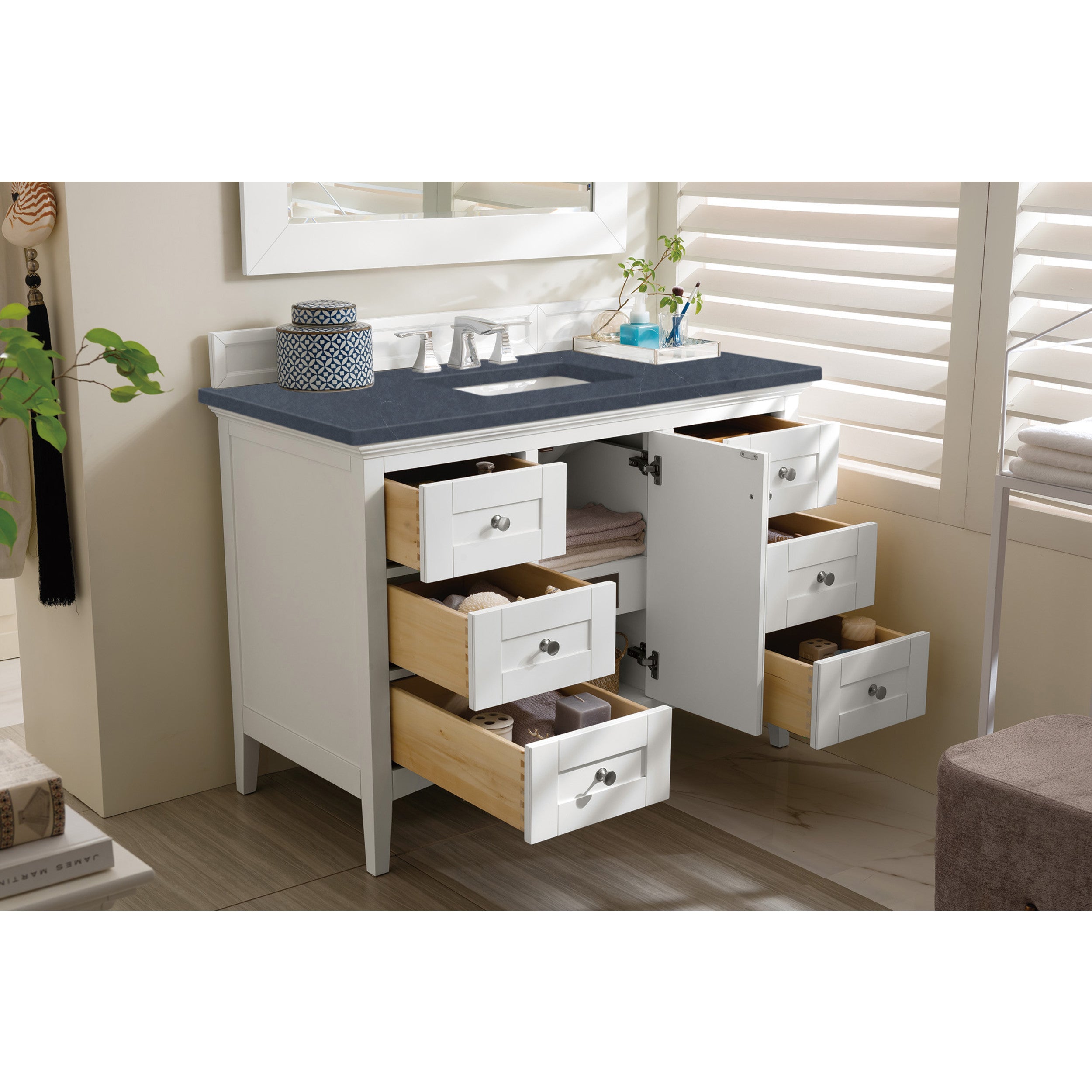 Bright White / Charcoal Soapstone - 3 Faucet Holes