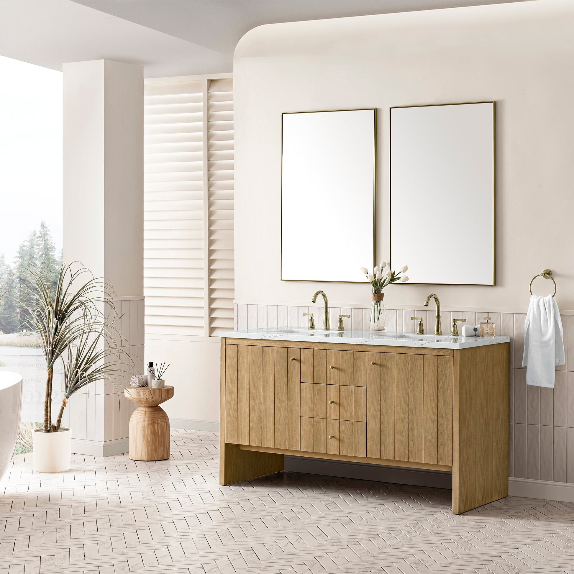 Light Natural Oak / Ethereal Noctis - 3 Faucet Holes