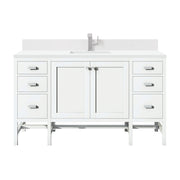 Glossy White / White Zeus - 1 Faucet Hole