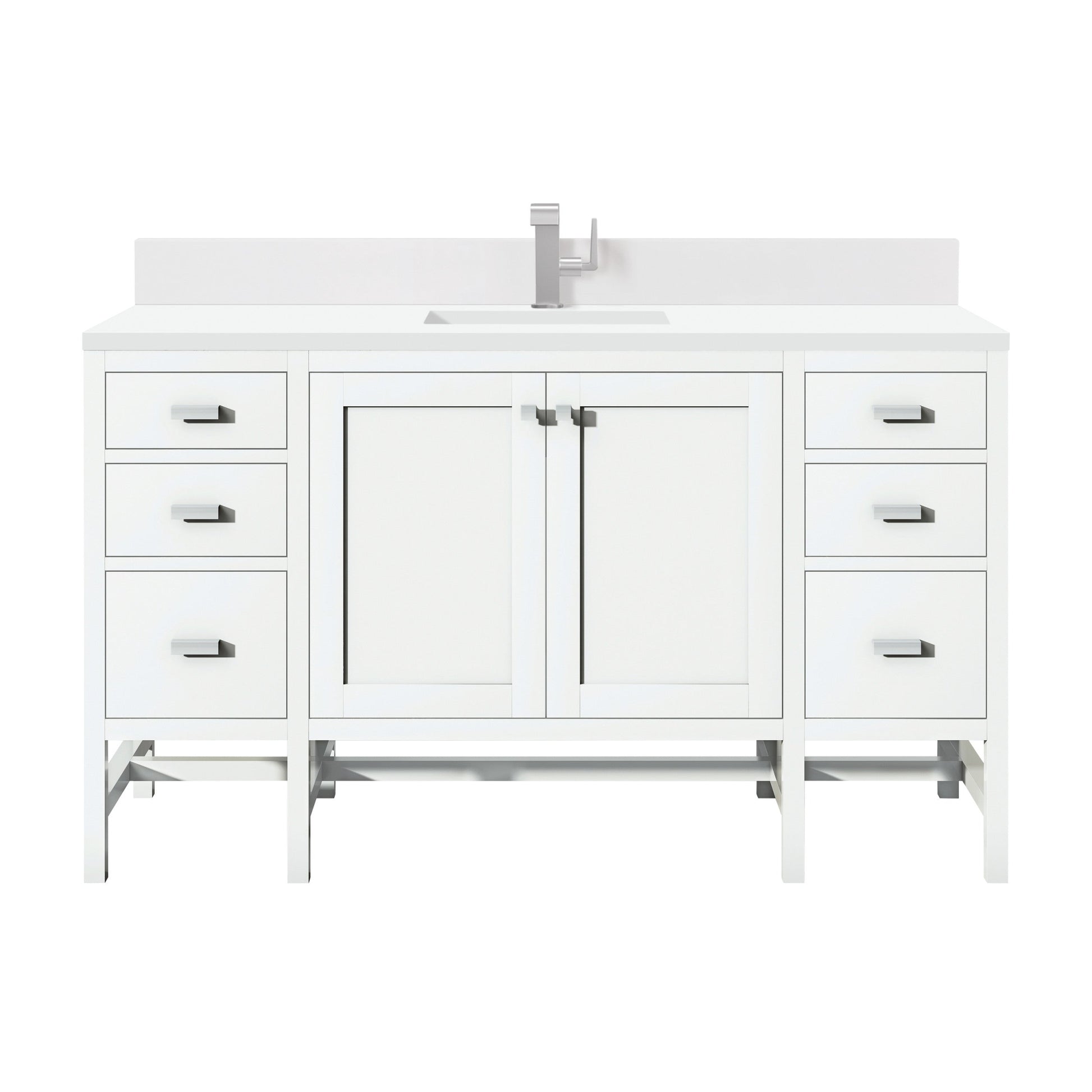 Glossy White / White Zeus - 1 Faucet Hole