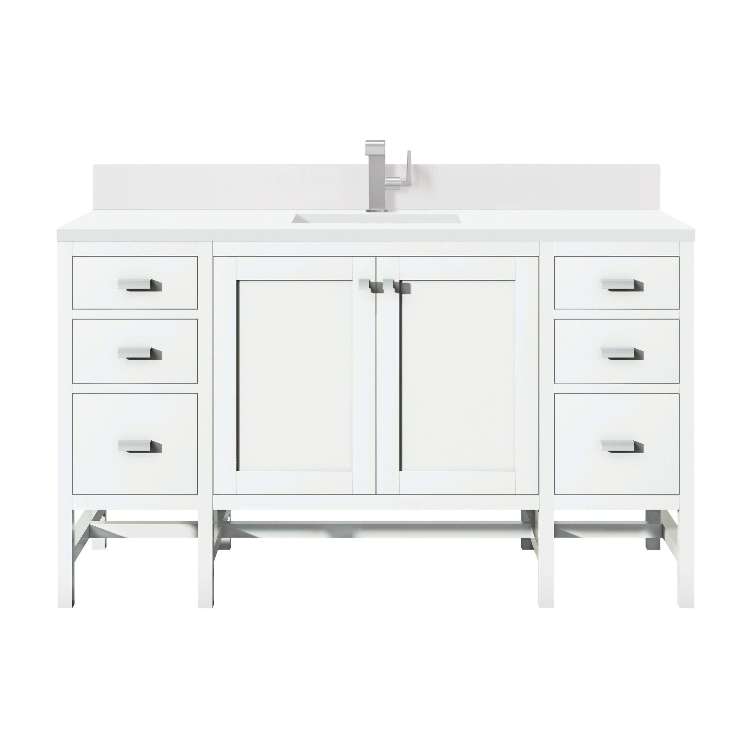 Glossy White / White Zeus - 1 Faucet Hole