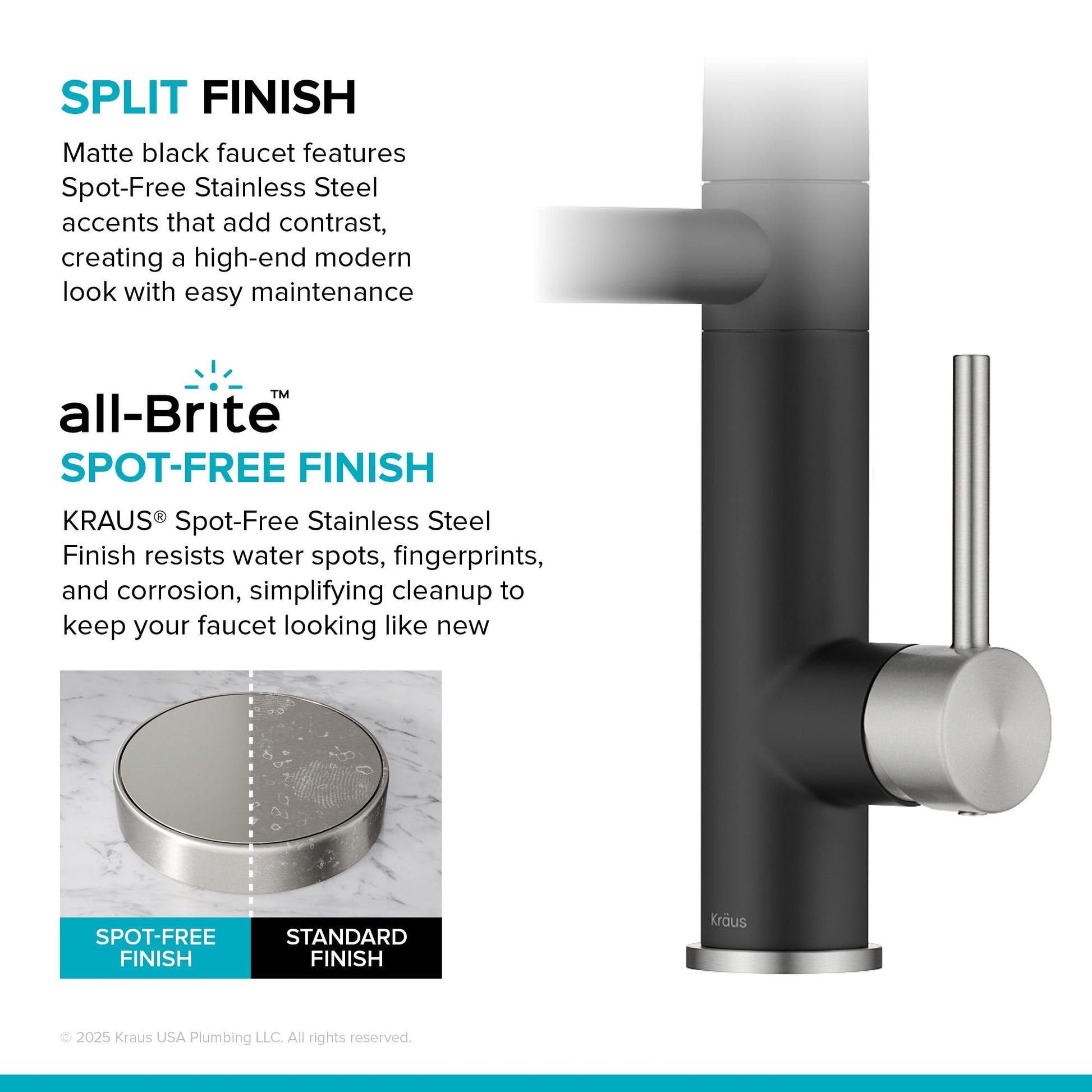 Spot Free Stainless Steel / Matte Black