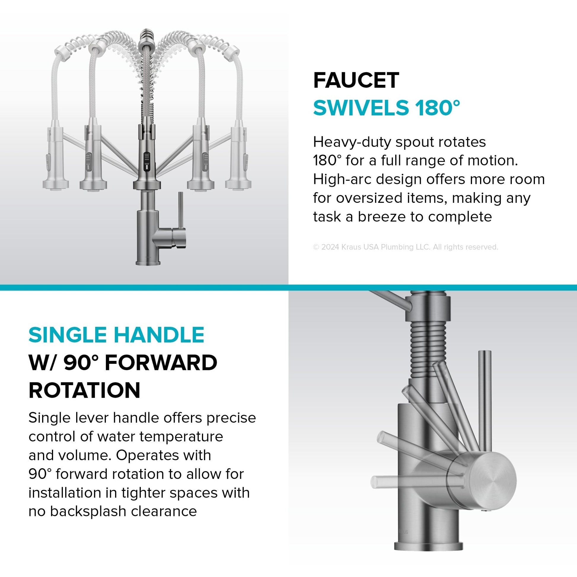 Spot Free Stainless Steel / Chrome / Pull Down