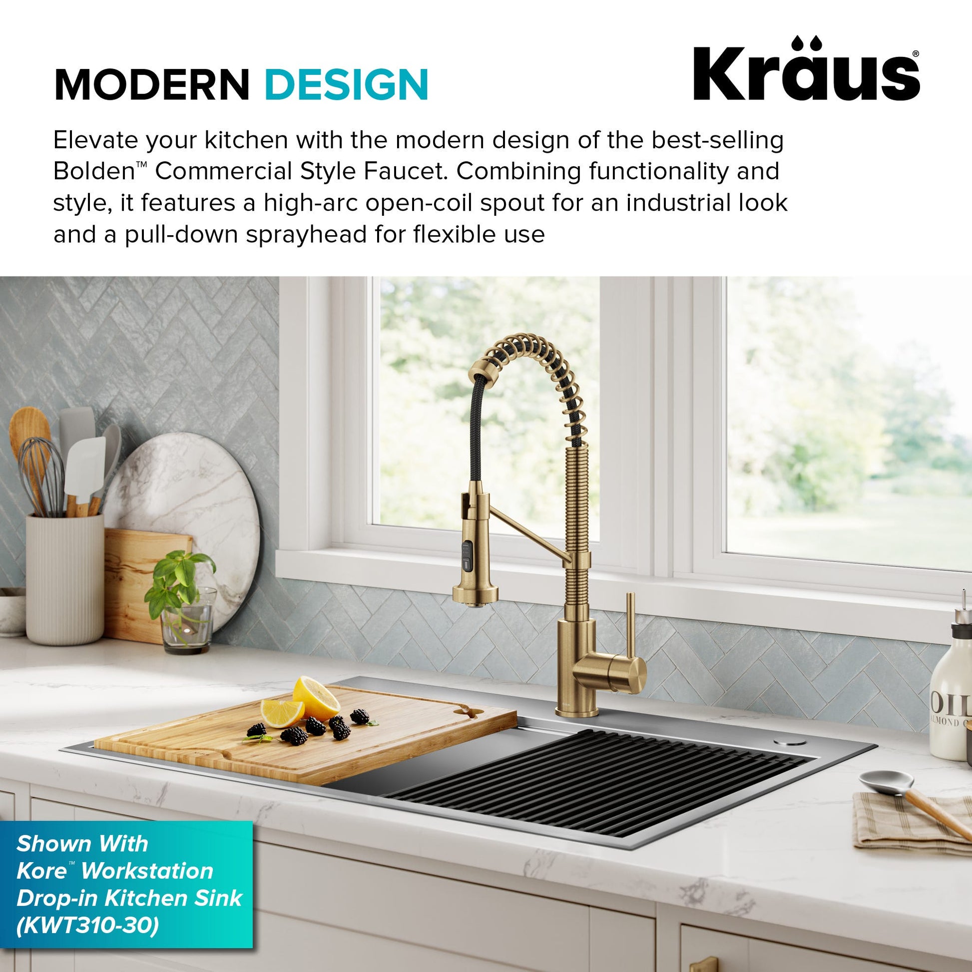 Brushed Brass / Pull Down