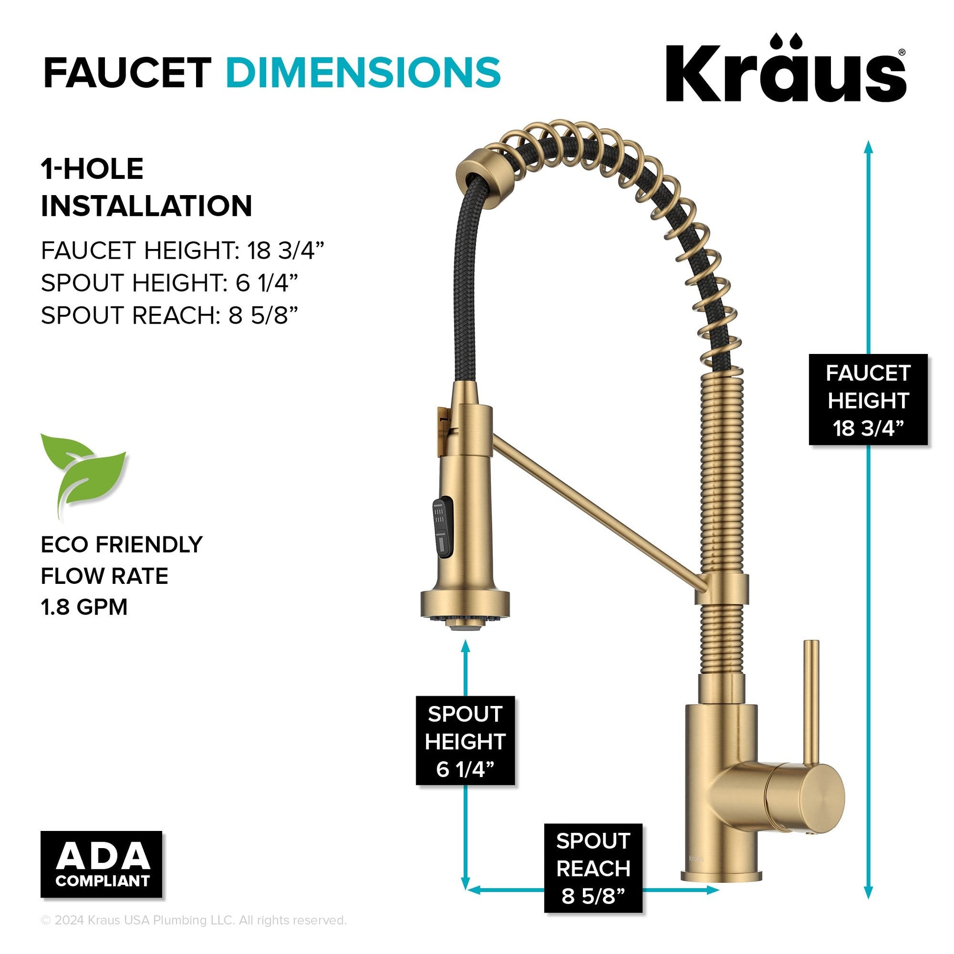 Brushed Brass / Pull Down