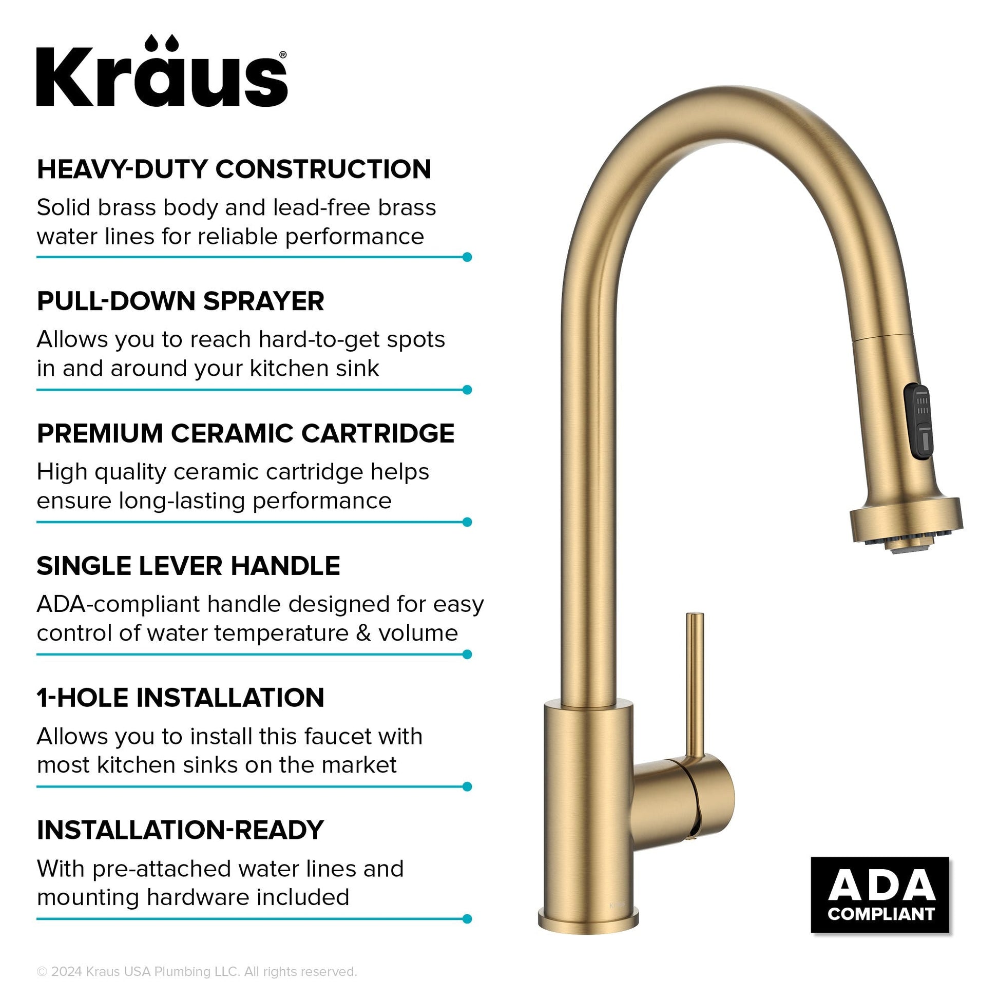 Brushed Brass / Pull Down