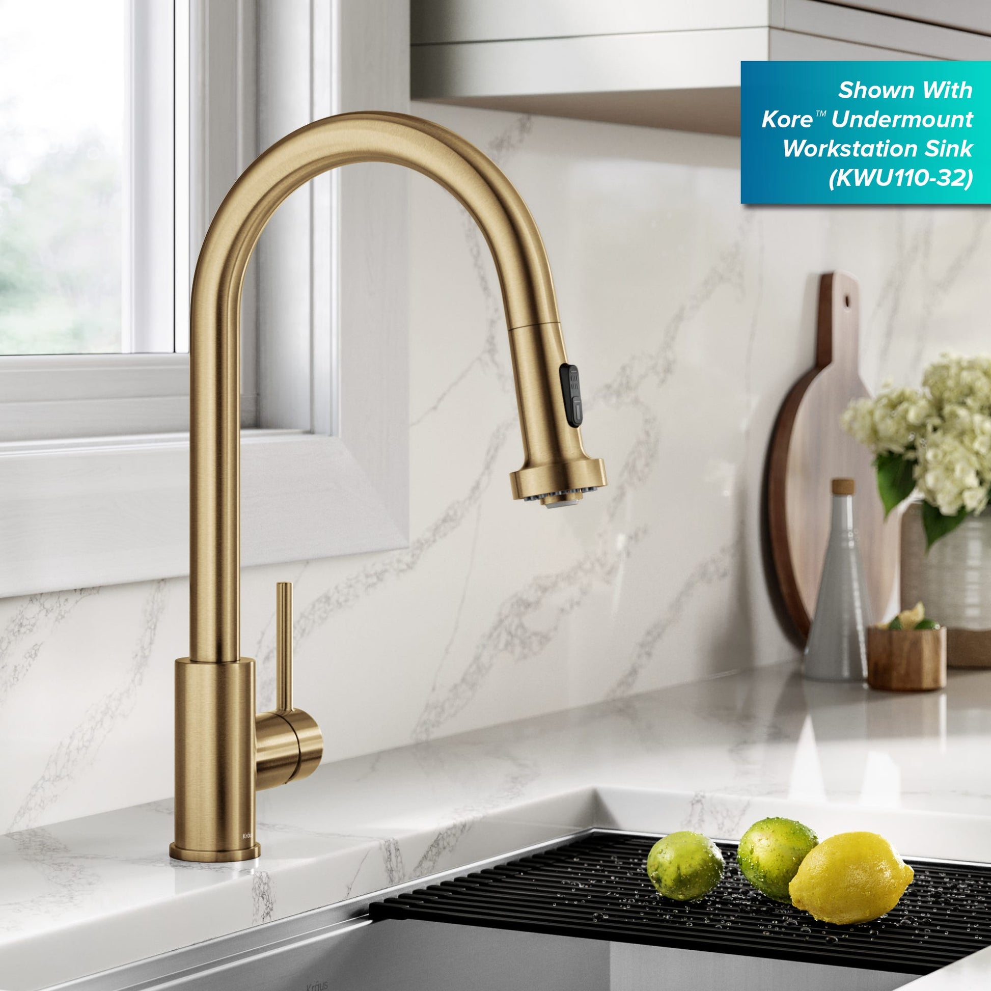 Brushed Brass / Pull Down