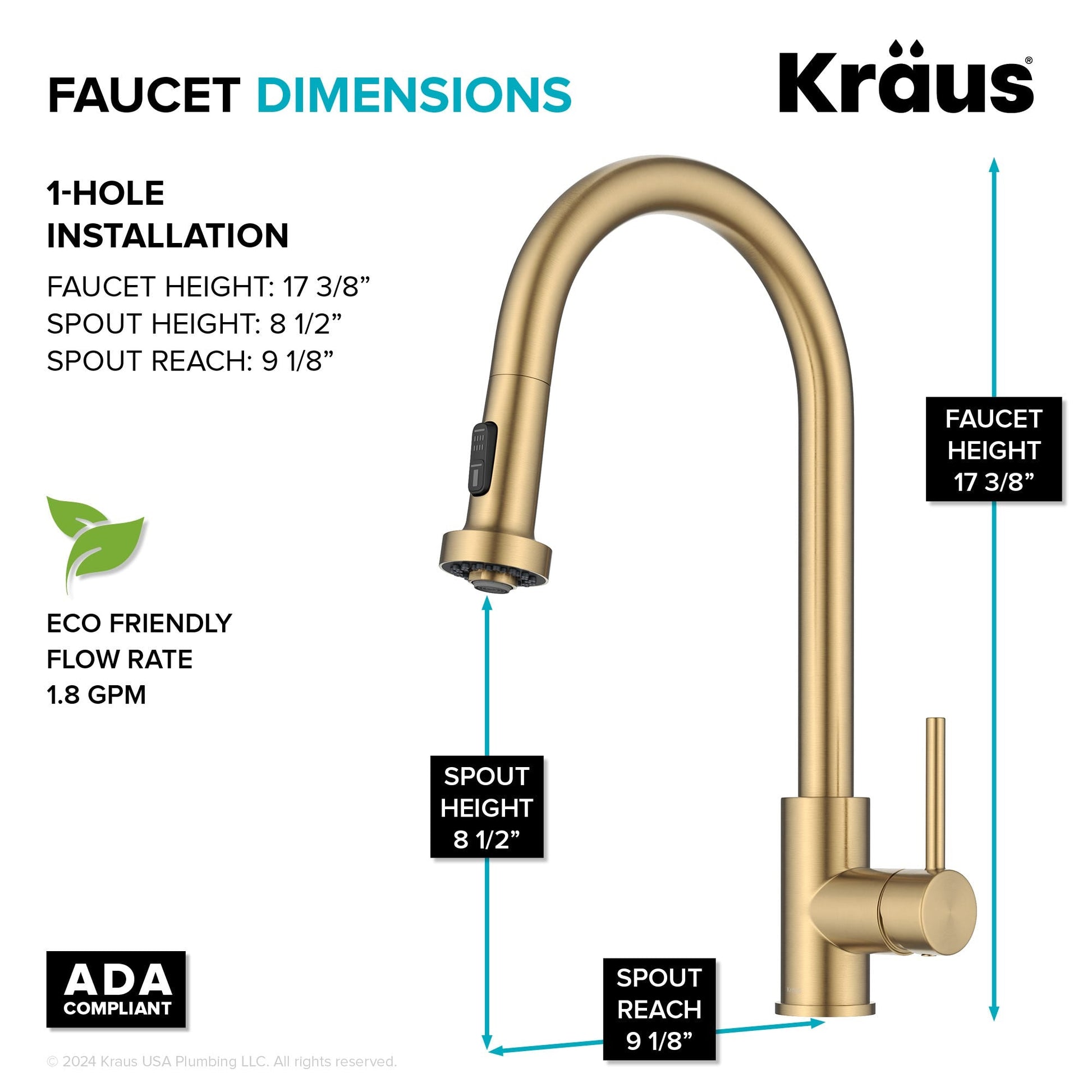 Brushed Brass / Pull Down