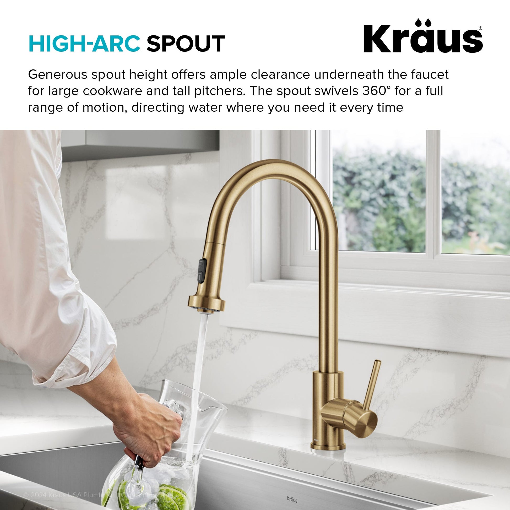 Brushed Brass / Pull Down