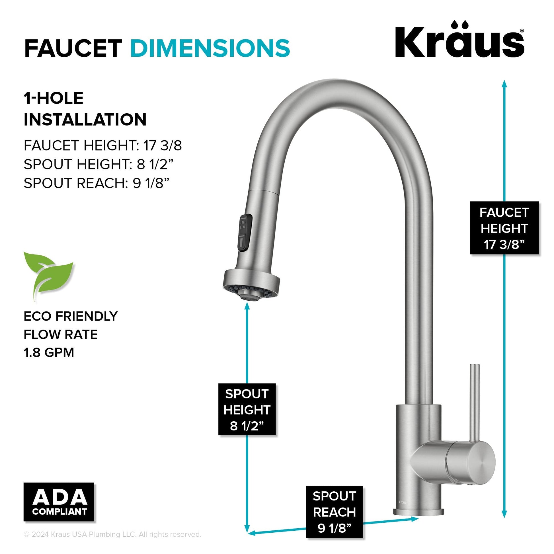 Spot Free Stainless Steel / Pull Down