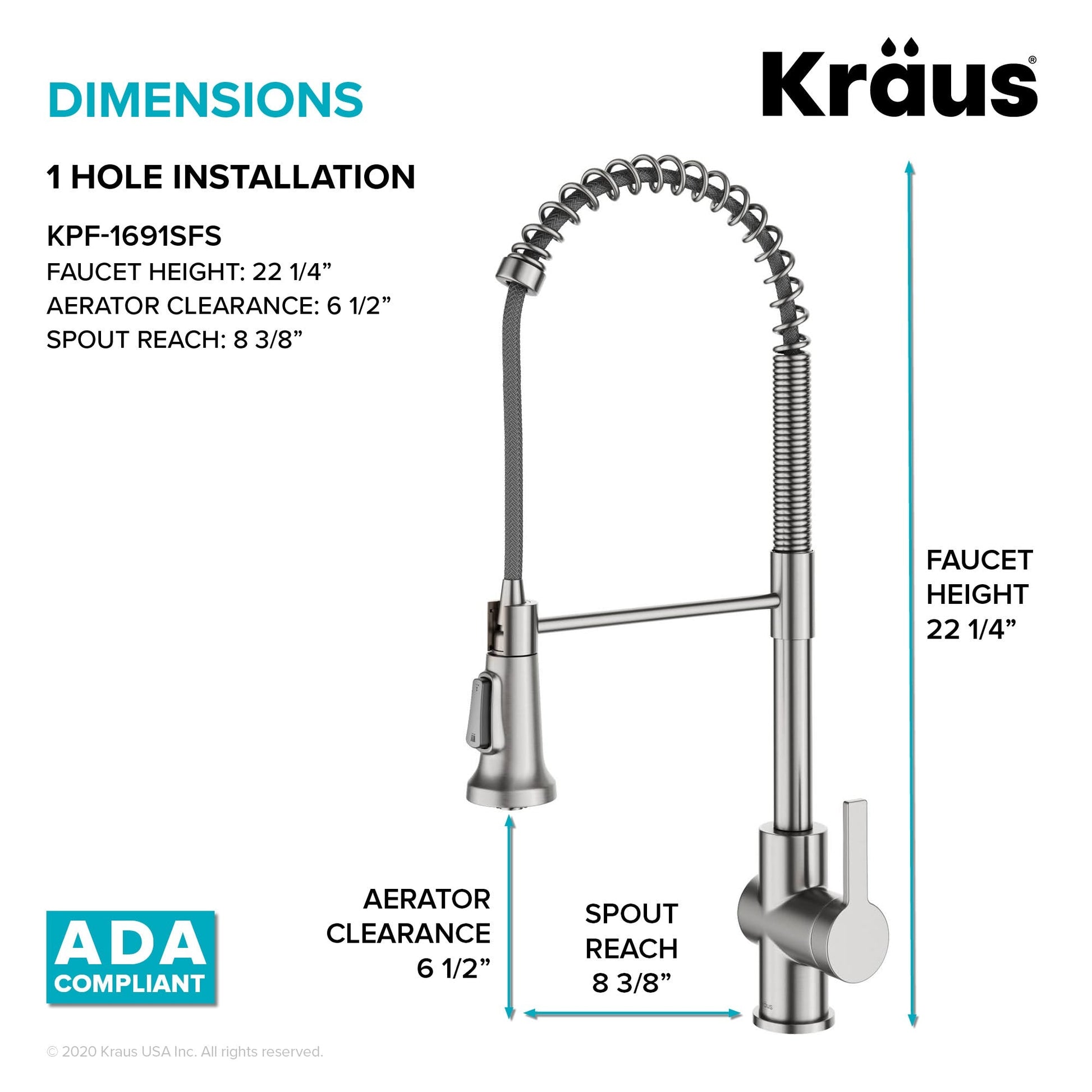 Spot Free Stainless Steel / Pull Down