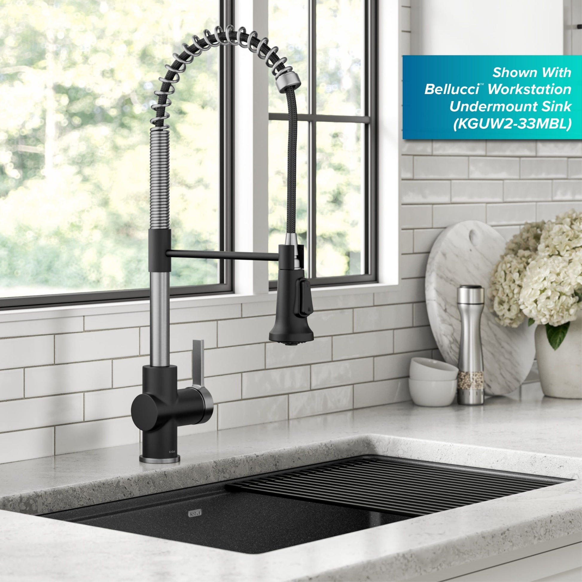 Spot Free Stainless Steel / Matte Black / Pull Down