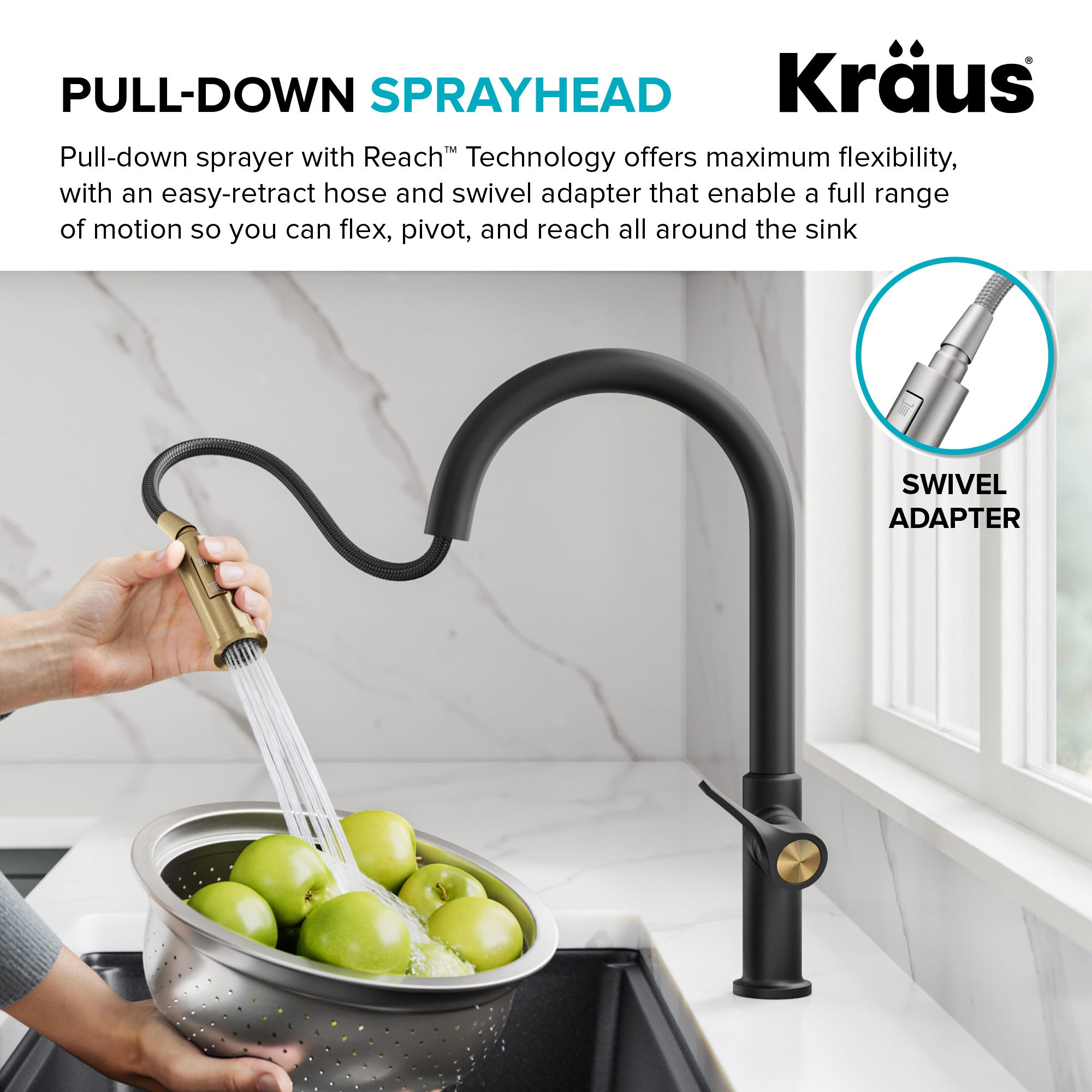 Spot Free Brushed Brass / Matte Black