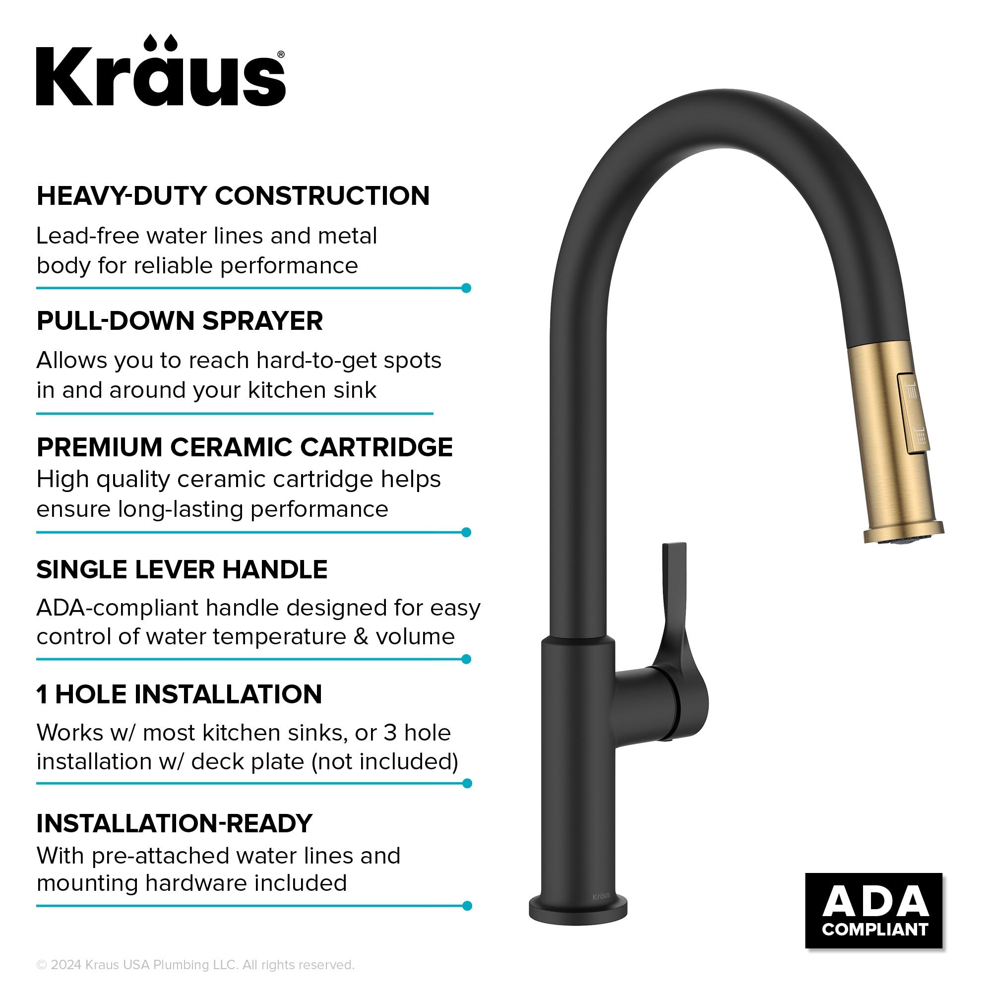 Spot Free Brushed Brass / Matte Black